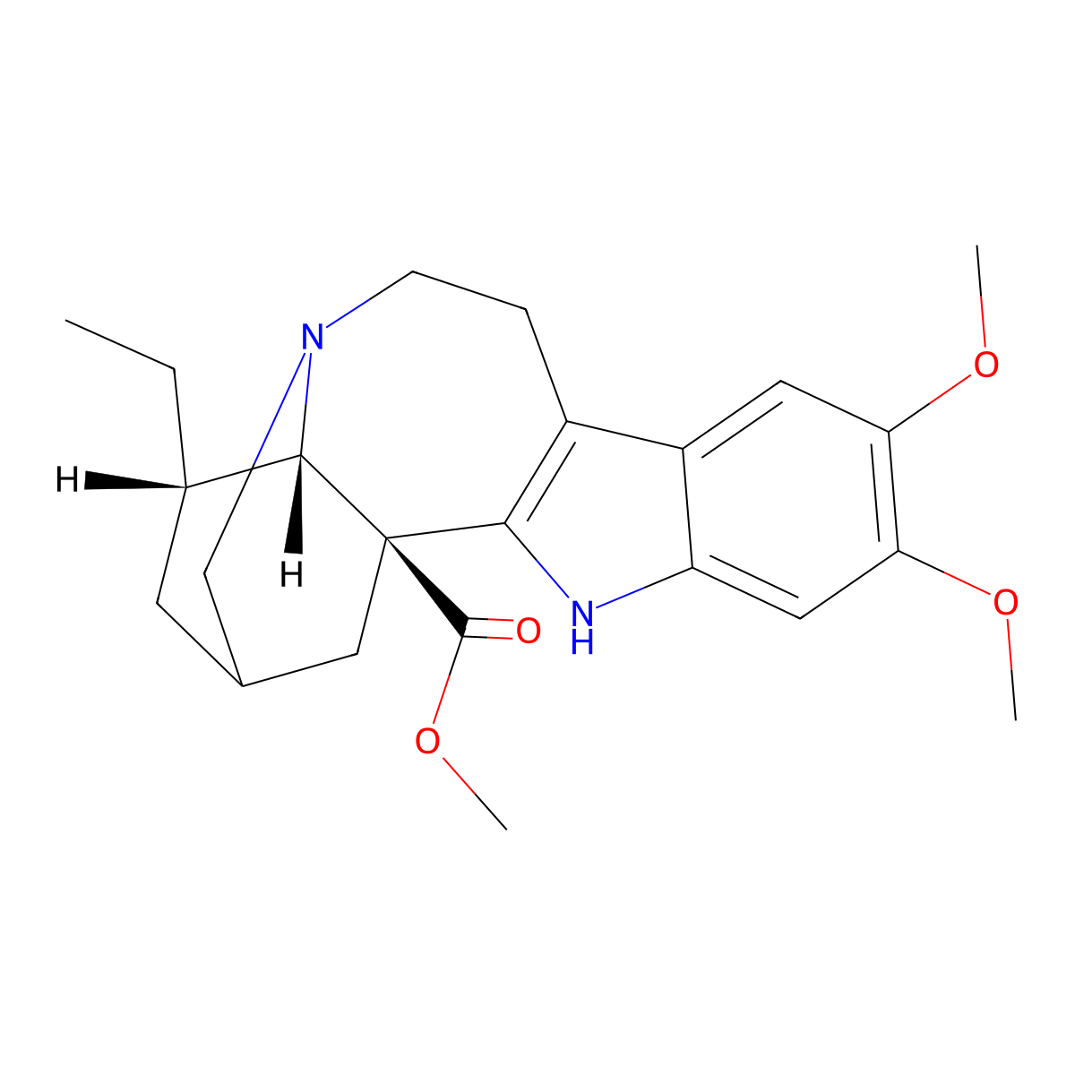 Conopharyngine molecular structure, CAS 76-98-2