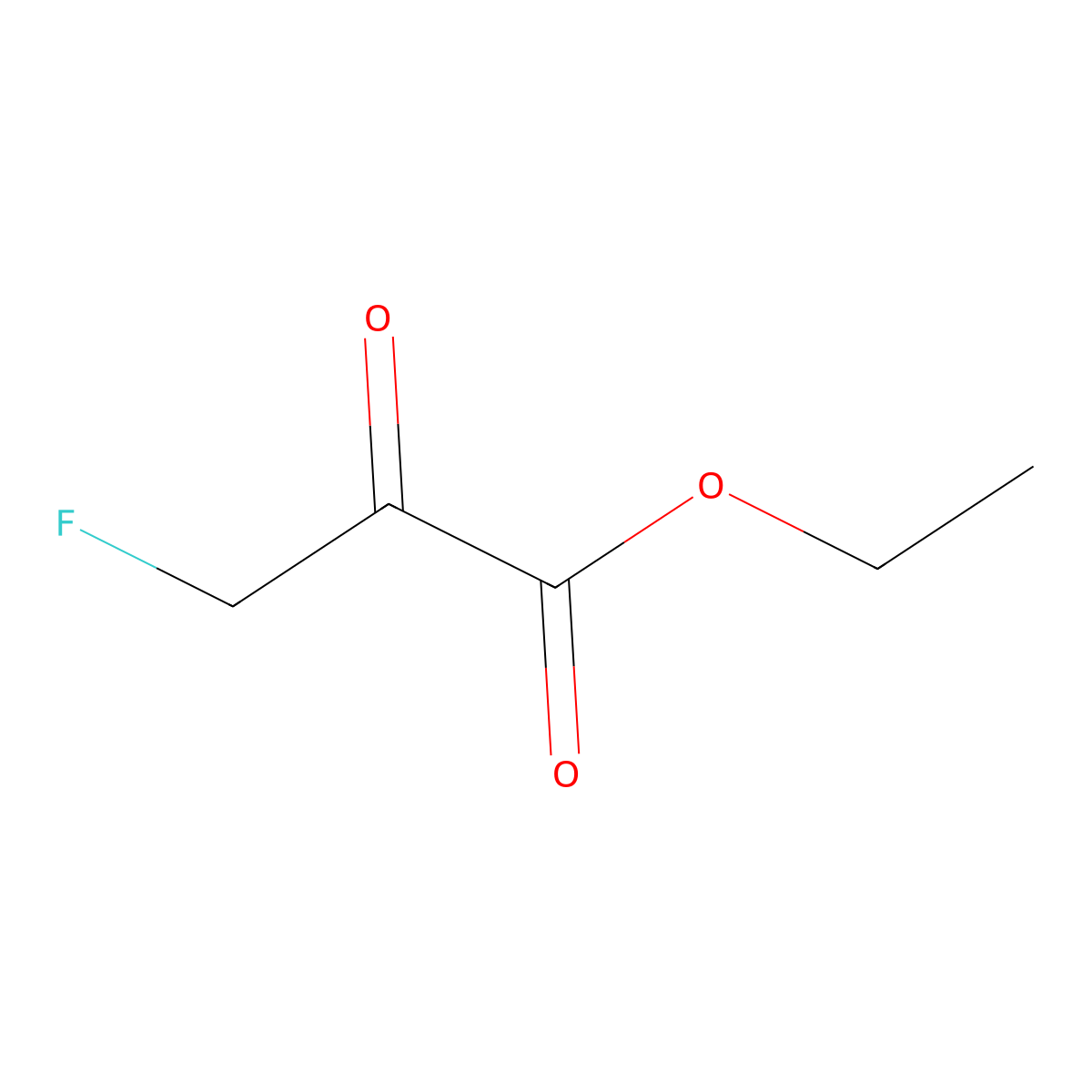 Ethyl 3-fluoro-2-oxopropanoate molecular structure, CAS 760-10-1