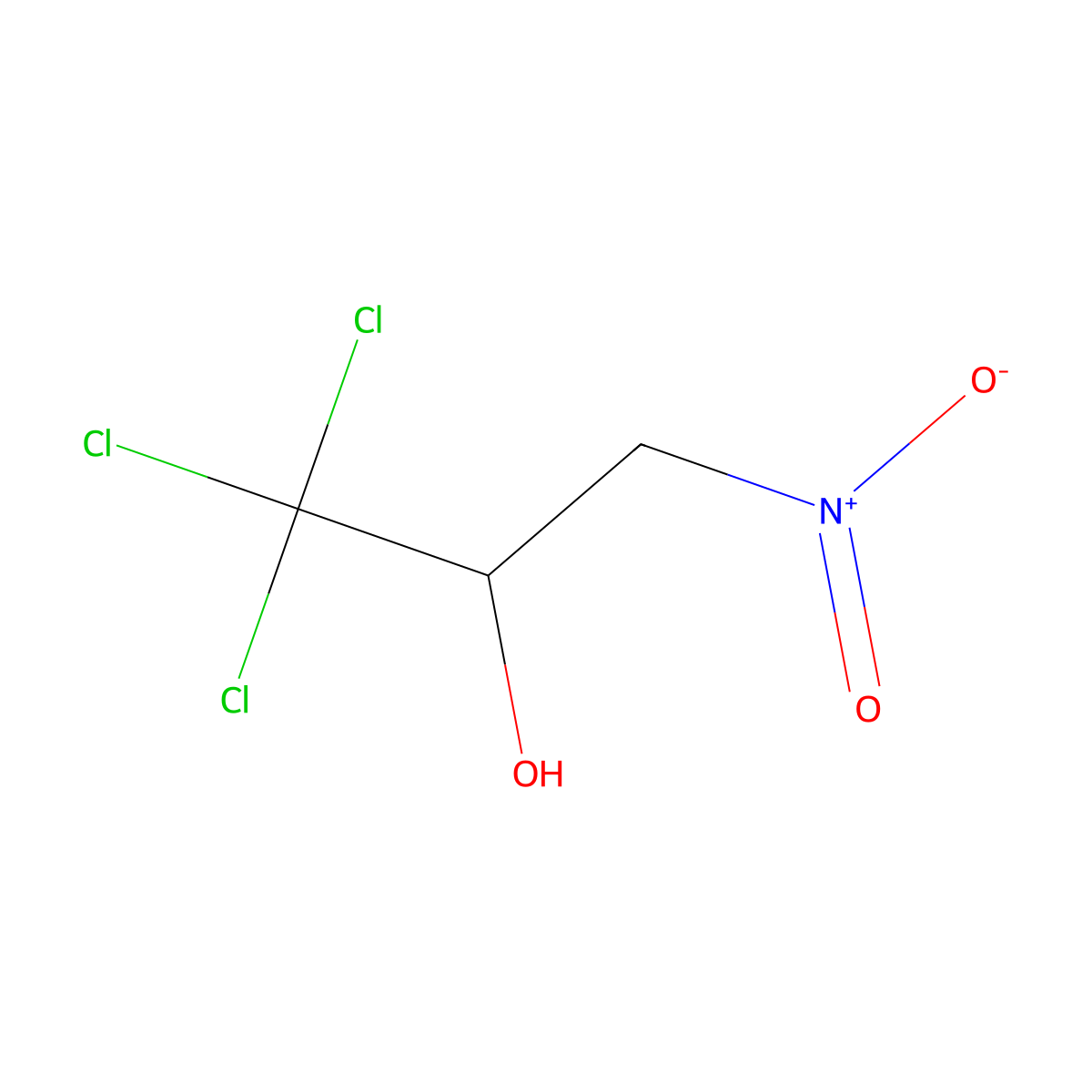 1,1,1-Trichloro-3-nitropropan-2-ol molecular structure, CAS 760-40-7