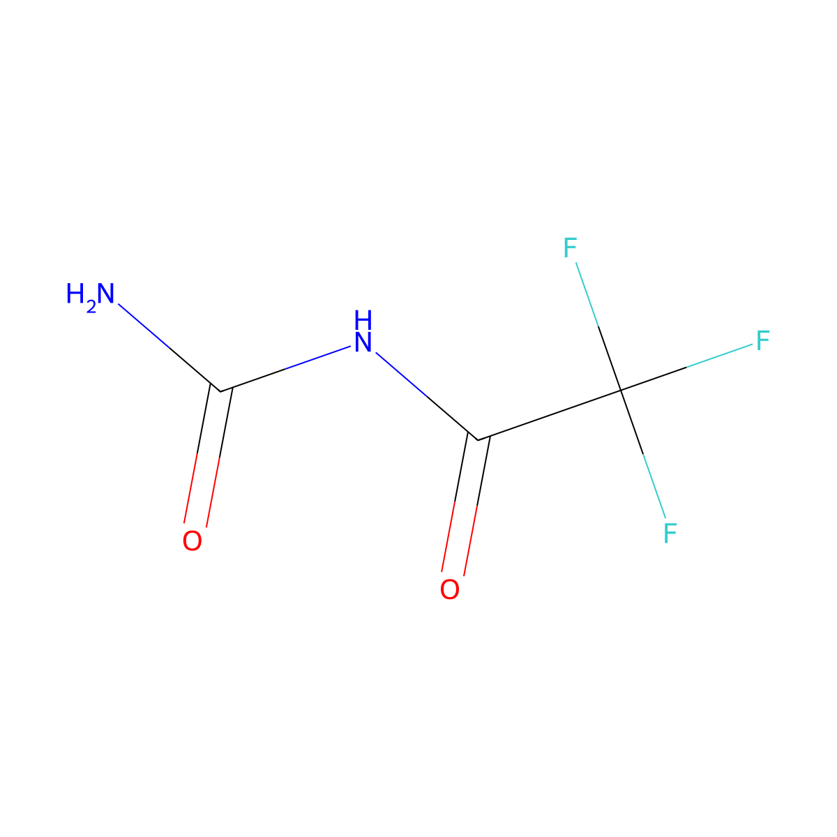 (2,2,2-Trifluoroacetyl)urea molecular structure, CAS 760-41-8