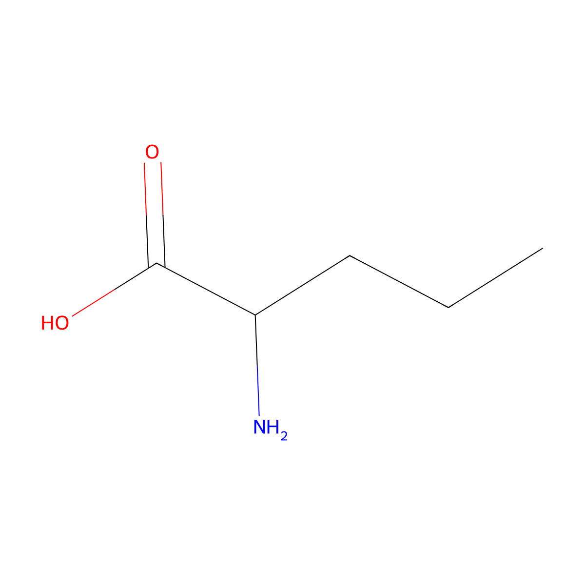 DL-norvaline molecular structure, CAS 760-78-1