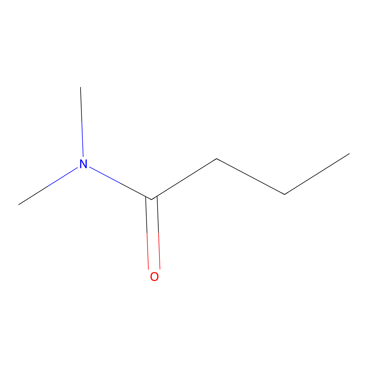 Butanamide, N,N-dimethyl- molecular structure, CAS 760-79-2