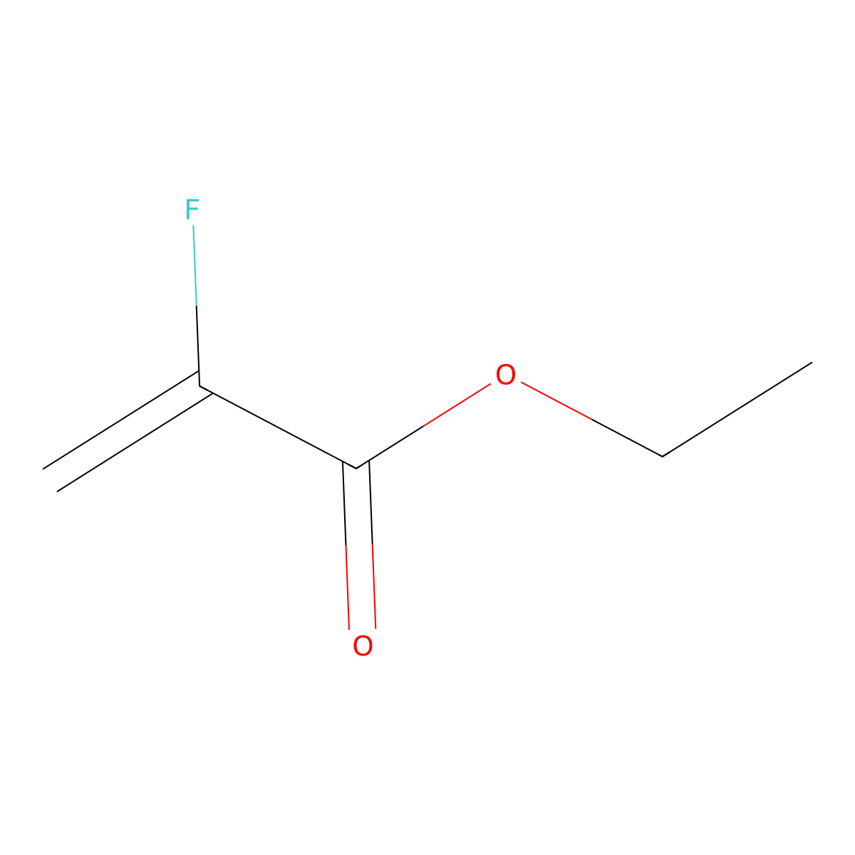 Ethyl 2-Fluoroacrylate molecular structure, CAS 760-80-5