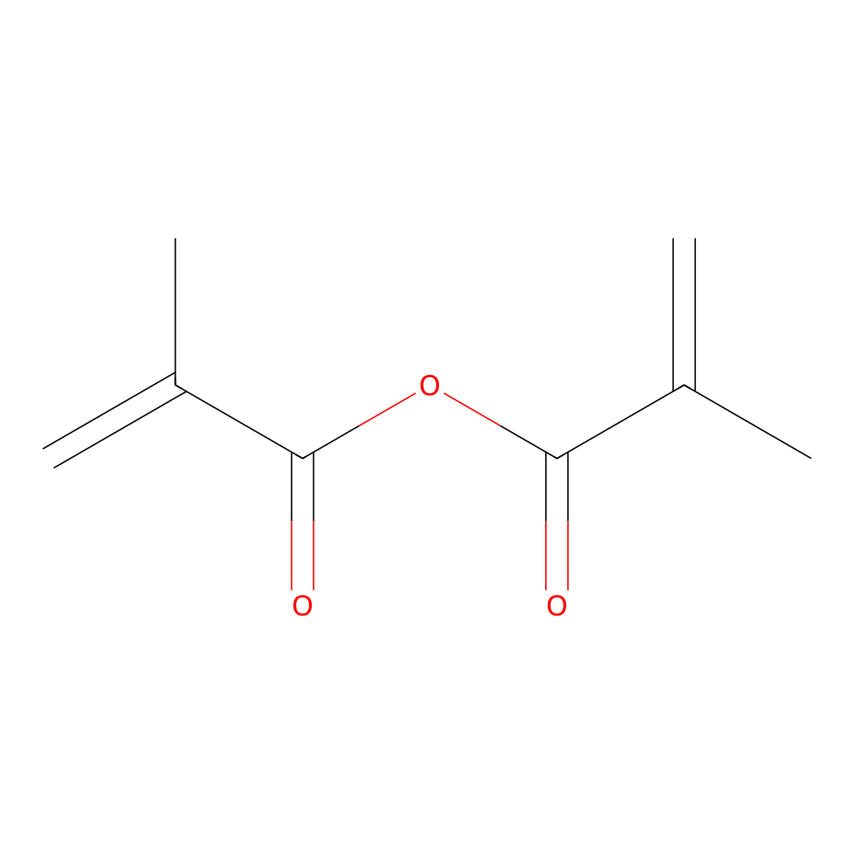Methacrylic anhydride molecular structure, CAS 760-93-0