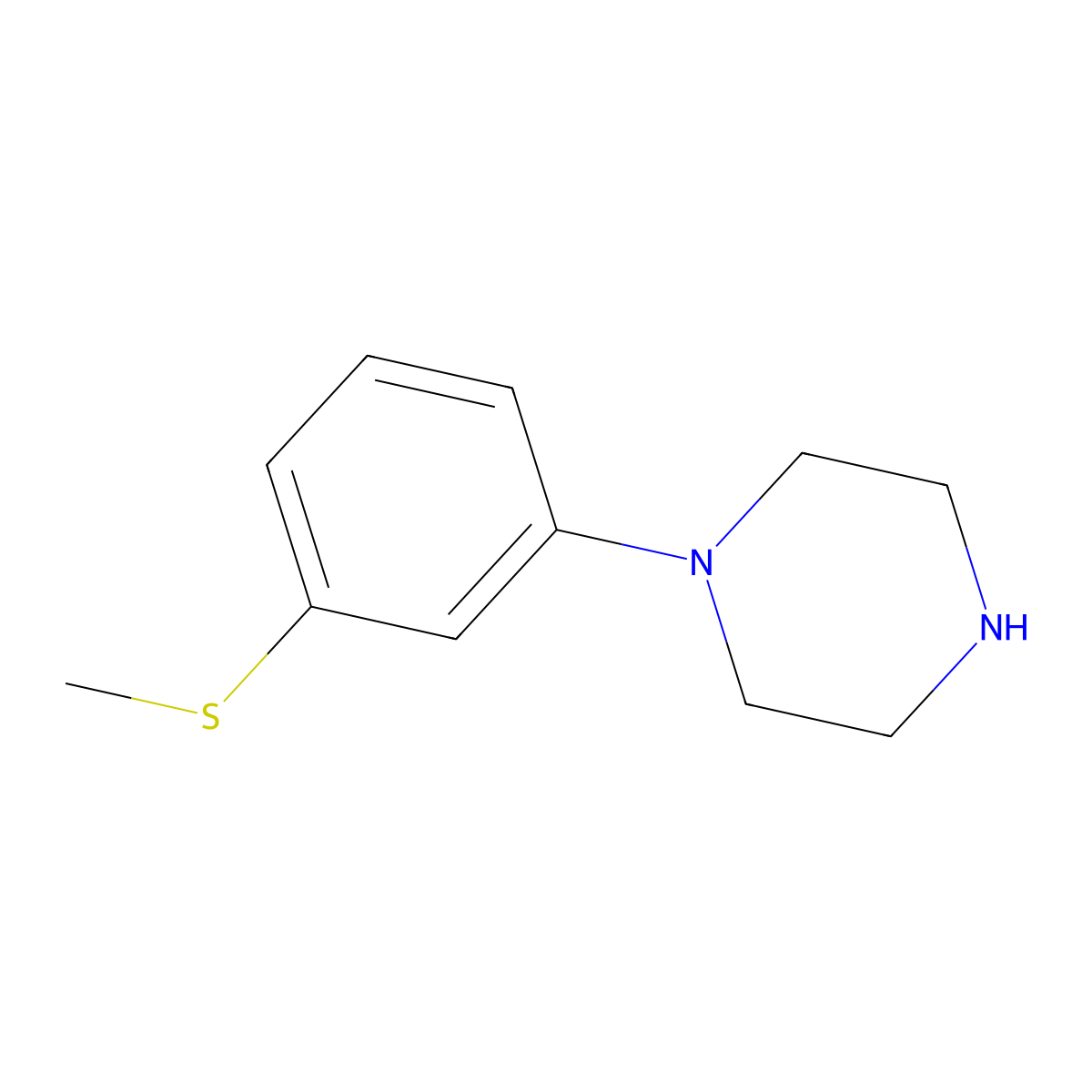 1-(3-(Methylthio)phenyl)piperazine molecular structure, CAS 76002-51-2