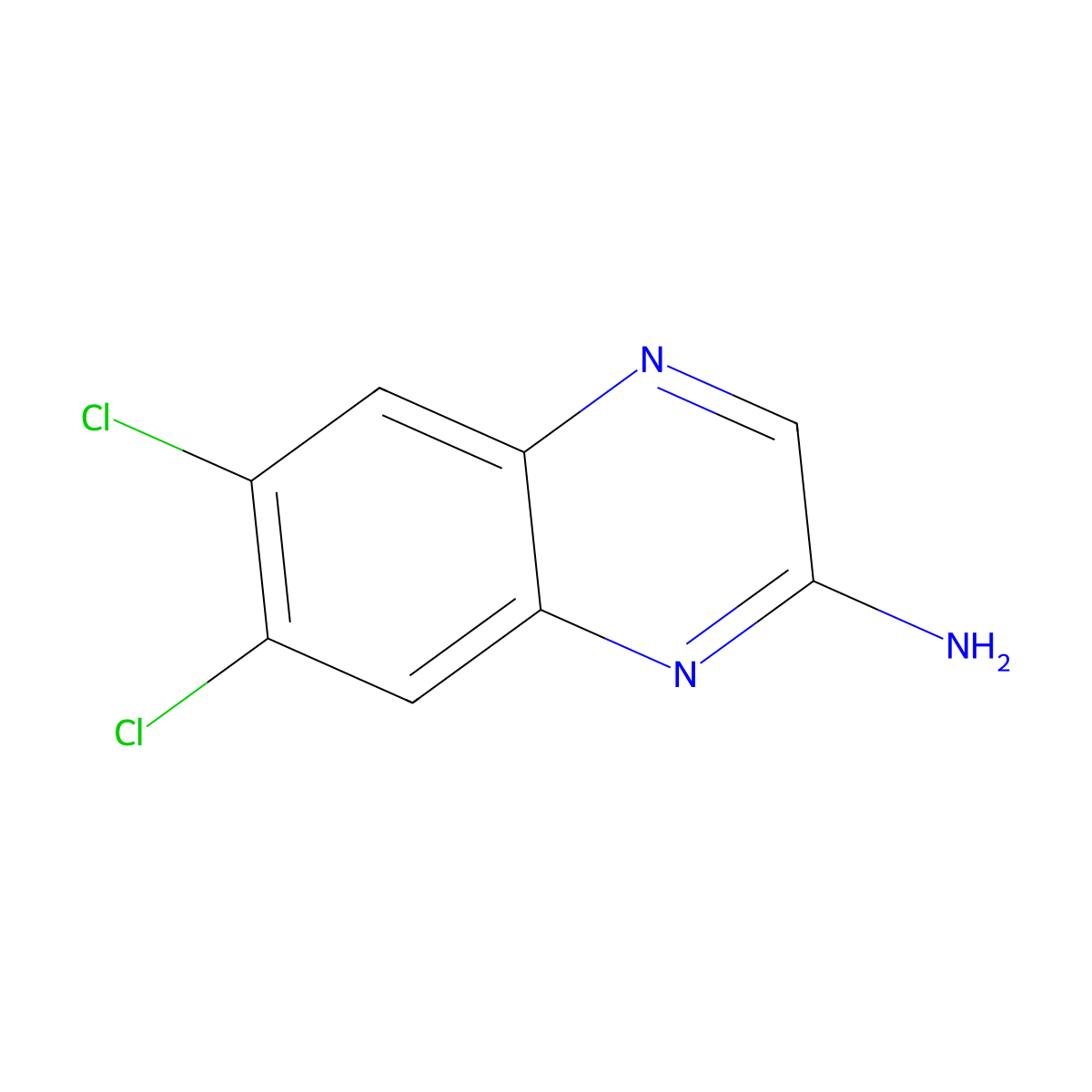 6,7-Dichloroquinoxalin-2-amine molecular structure, CAS 76002-68-1