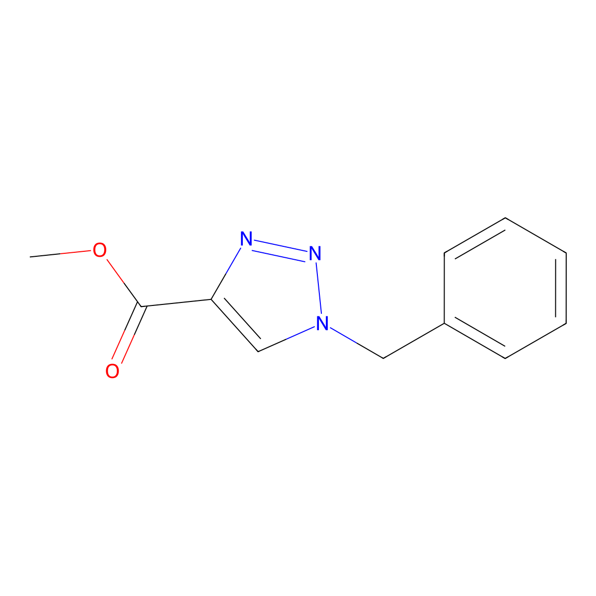 methyl 1-benzyl-1H-1,2,3-triazole-4-carboxylate molecular structure, CAS 76003-76-4
