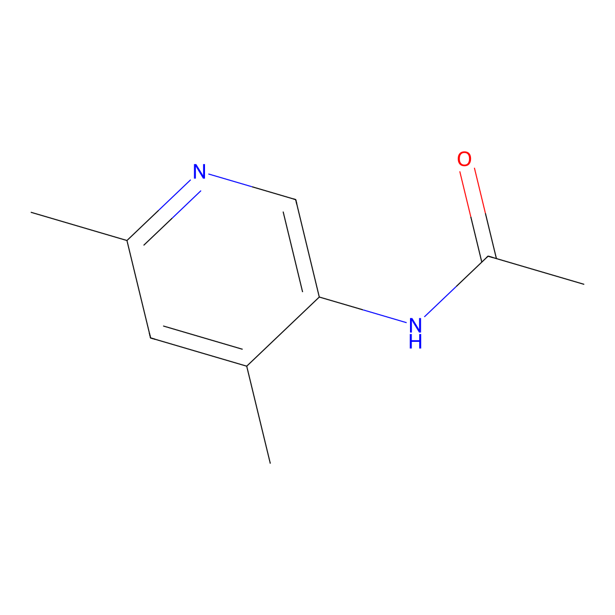 Acetamide, N-(4,6-dimethyl-3-pyridinyl)- molecular structure, CAS 76005-97-5
