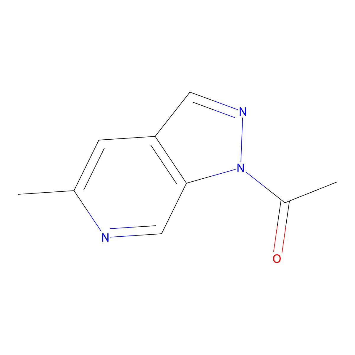 Ethanone, 1-(5-methyl-1H-pyrazolo[3,4-c]pyridin-1-yl)- molecular structure, CAS 76006-01-4