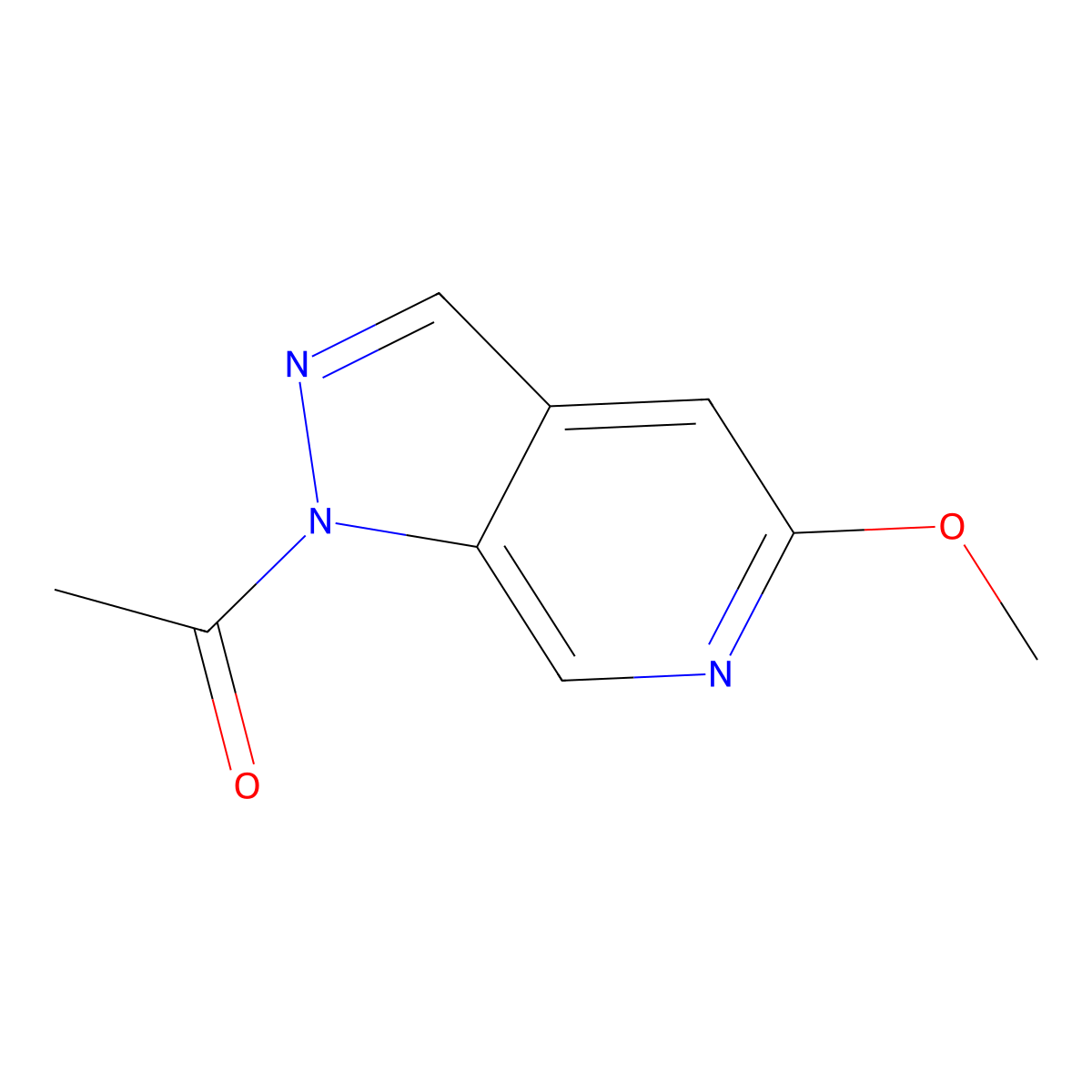 1-(5-Methoxy-1H-pyrazolo[3,4-c]pyridin-1-yl)ethanone molecular structure, CAS 76006-02-5