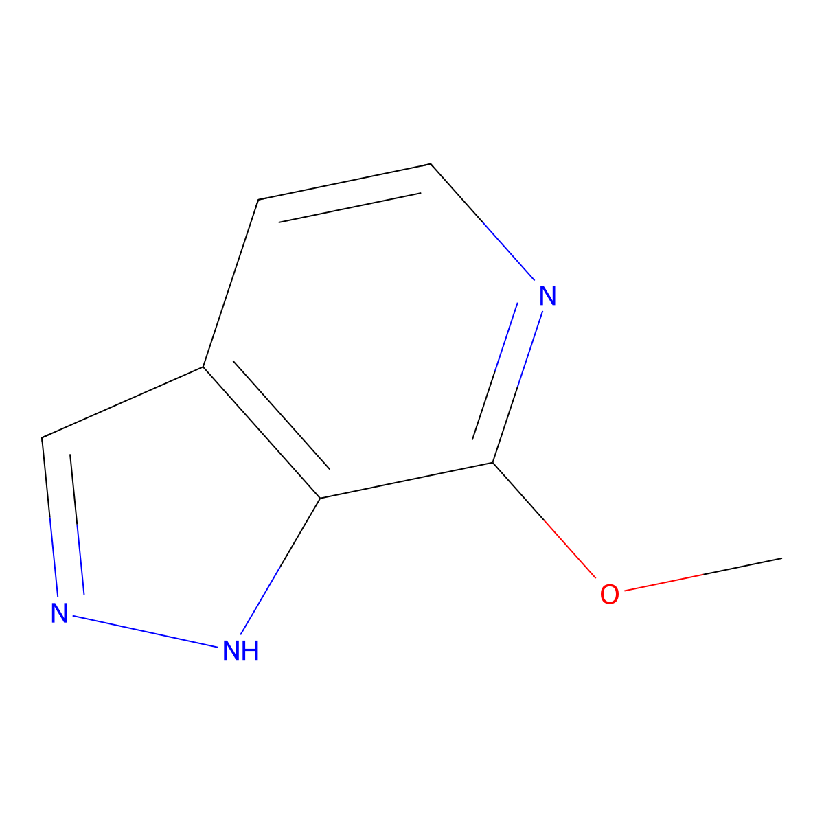 7-Methoxy-1H-pyrazolo(3,4-c)pyridine molecular structure, CAS 76006-10-5