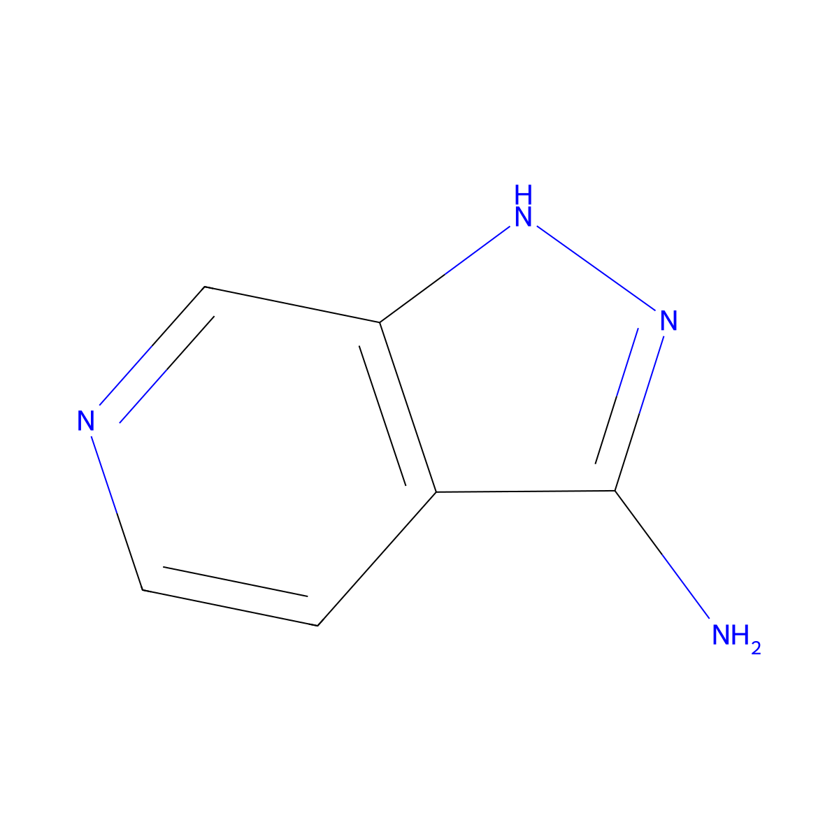 1H-Pyrazolo[3,4-c]pyridin-3-amine molecular structure, CAS 76006-17-2