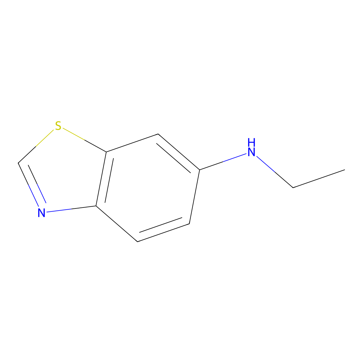 N-Ethyl-1,3-benzothiazol-6-amine molecular structure, CAS 76007-14-2
