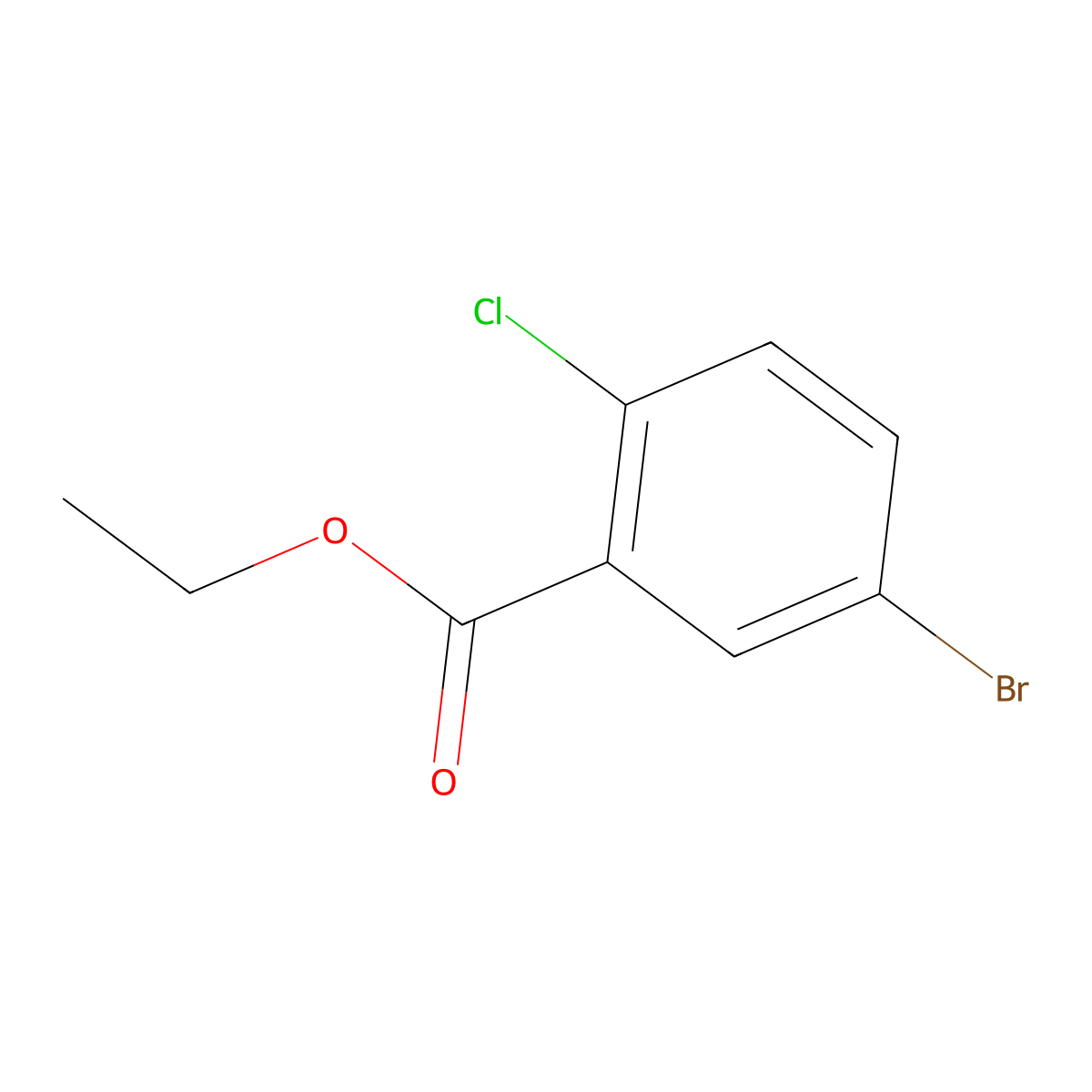 Ethyl 5-bromo-2-chlorobenzoate molecular structure, CAS 76008-73-6