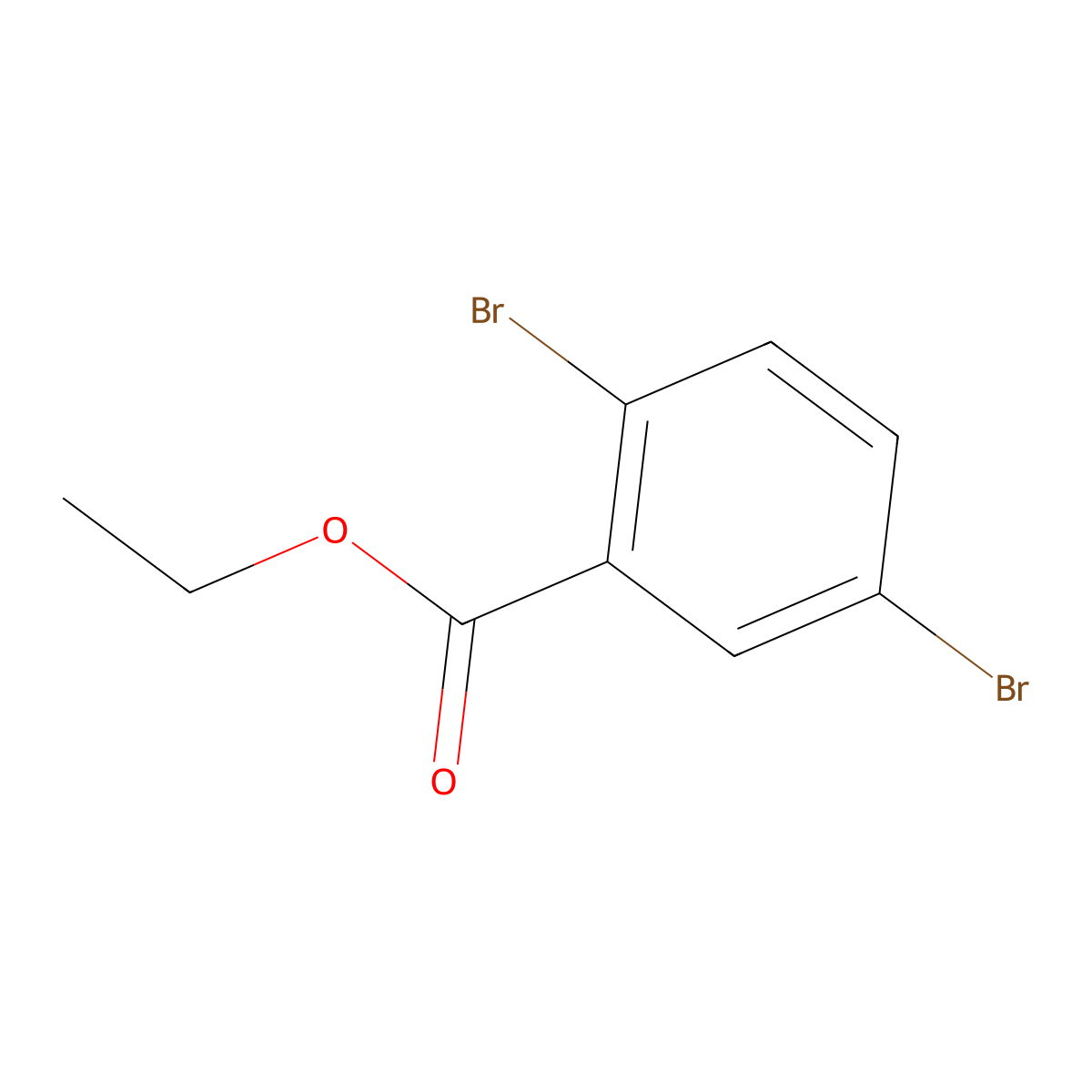 Ethyl 2,5-dibromobenzoate molecular structure, CAS 76008-76-9