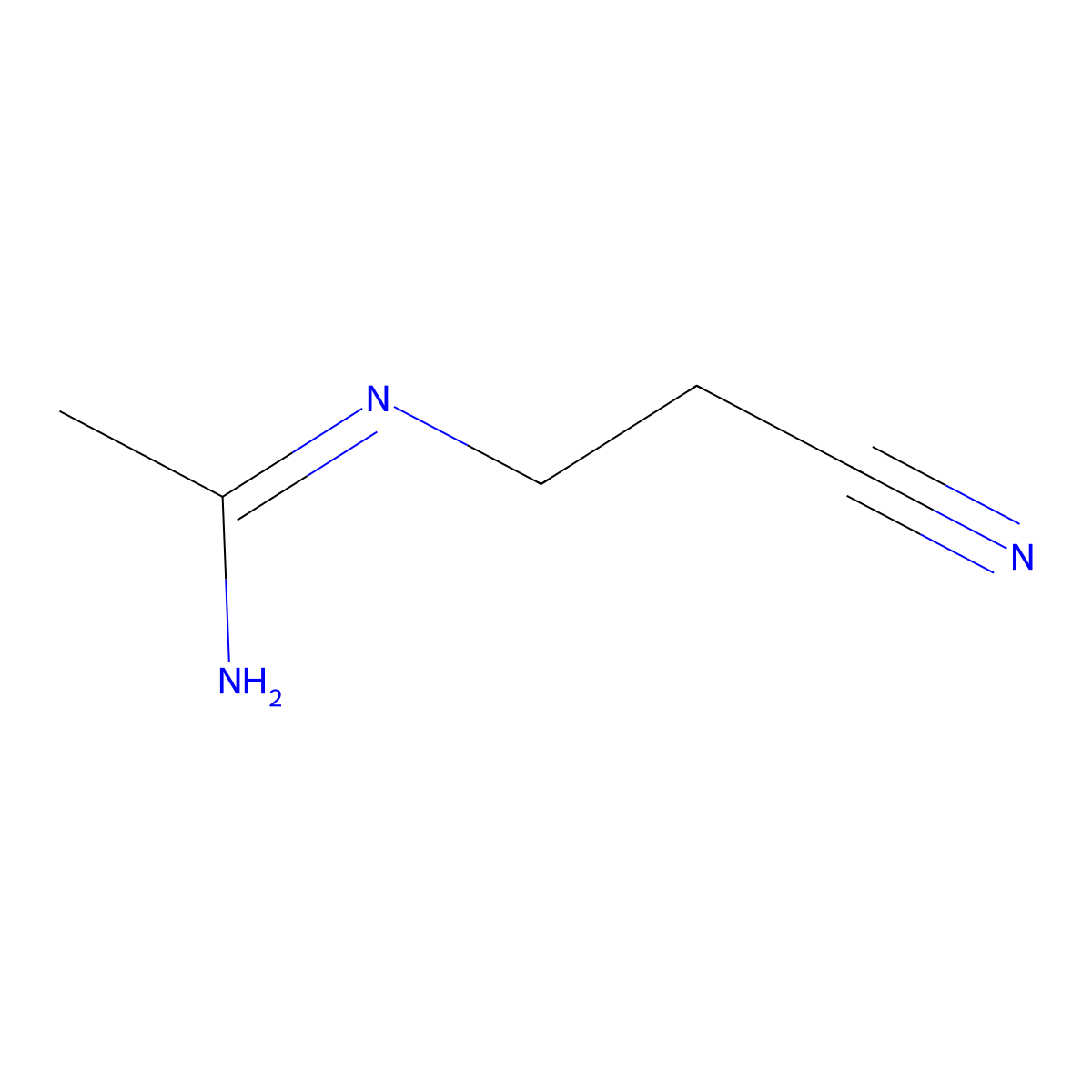 N-(2-cyanoethyl)ethanimidamide molecular structure, CAS 760117-48-4