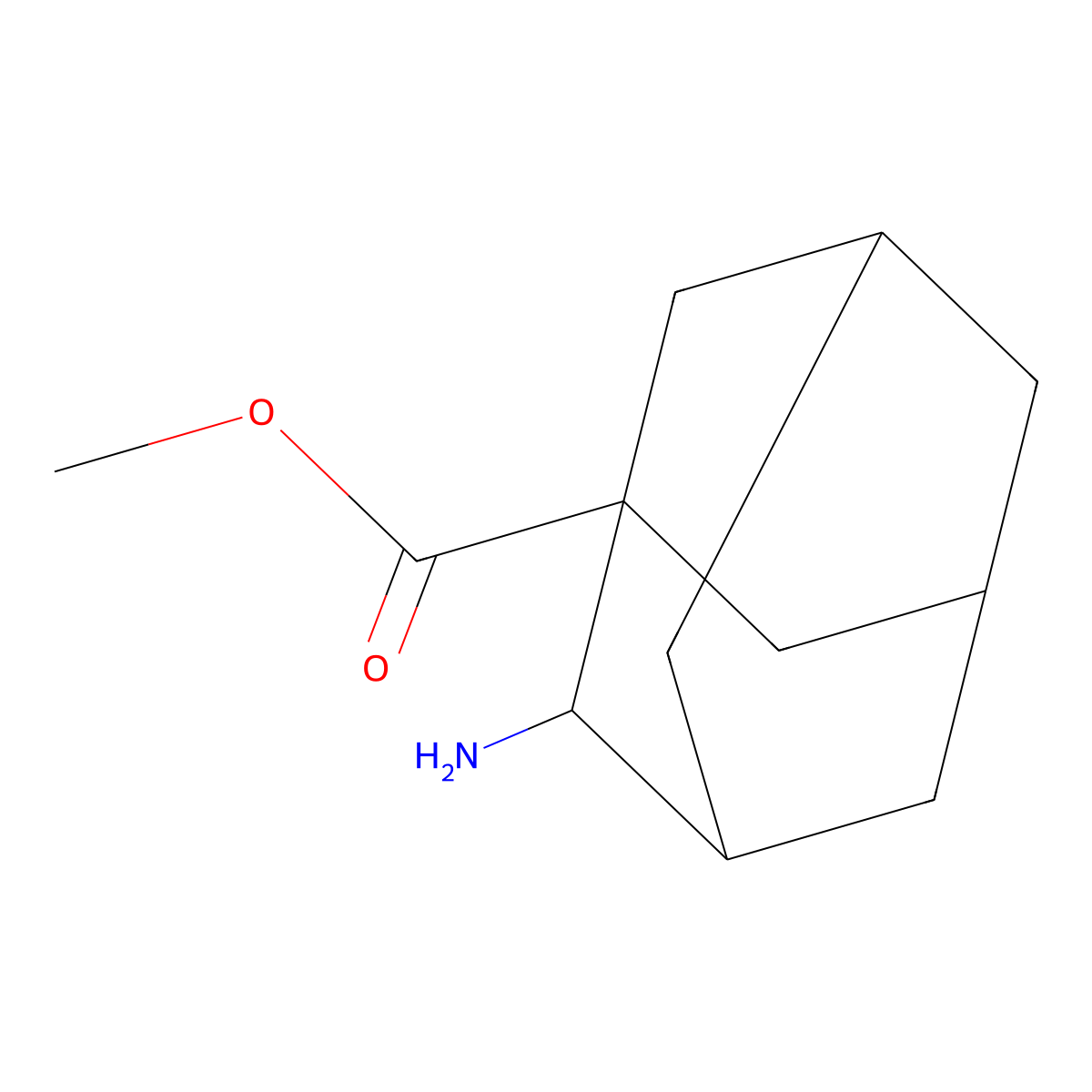 Methyl 2-aminoadamantane-1-carboxylate molecular structure, CAS 760126-25-8