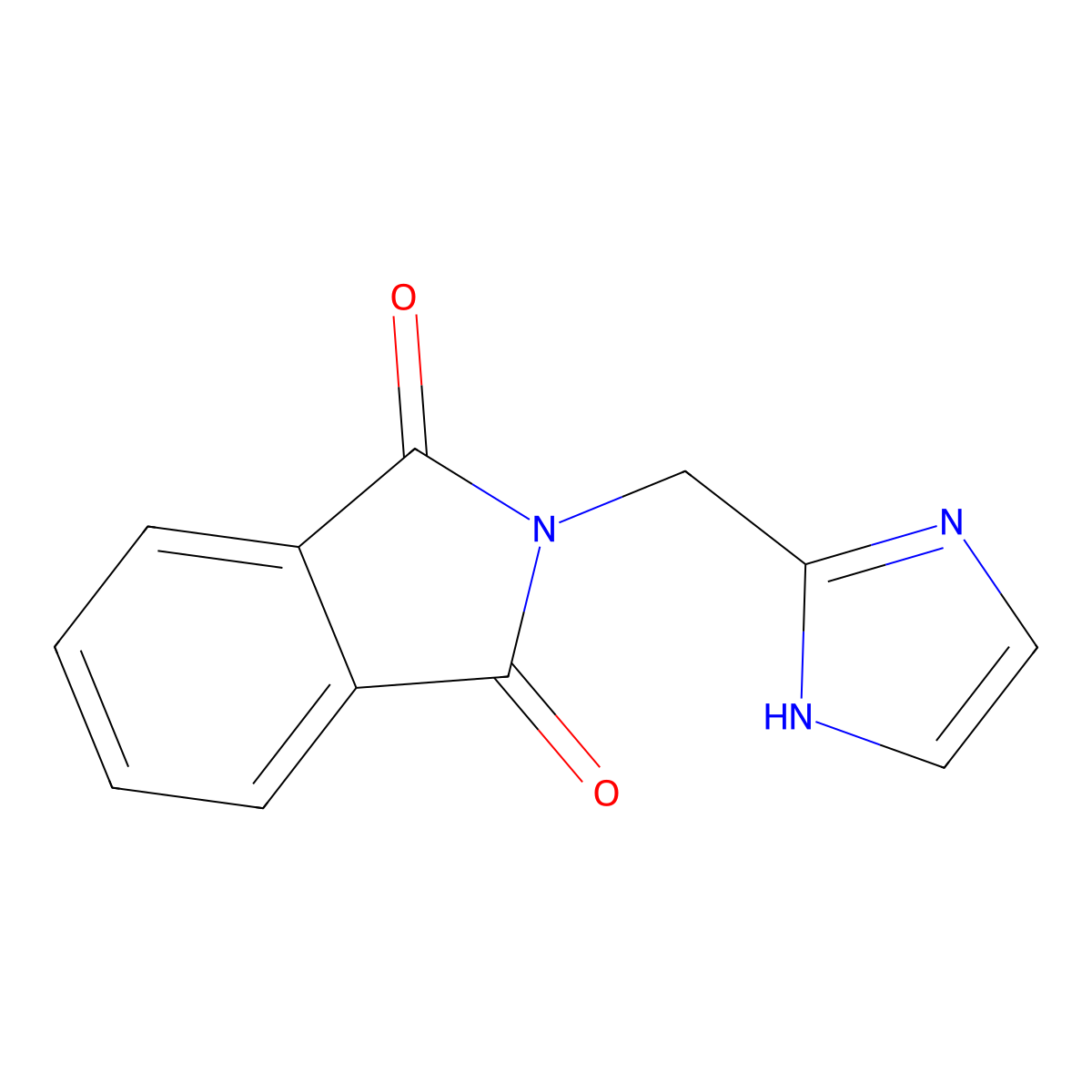 2-(1H-Imidazol-2-ylmethyl)-1H-isoindole-1,3(2H)-dione molecular structure, CAS 760130-59-4