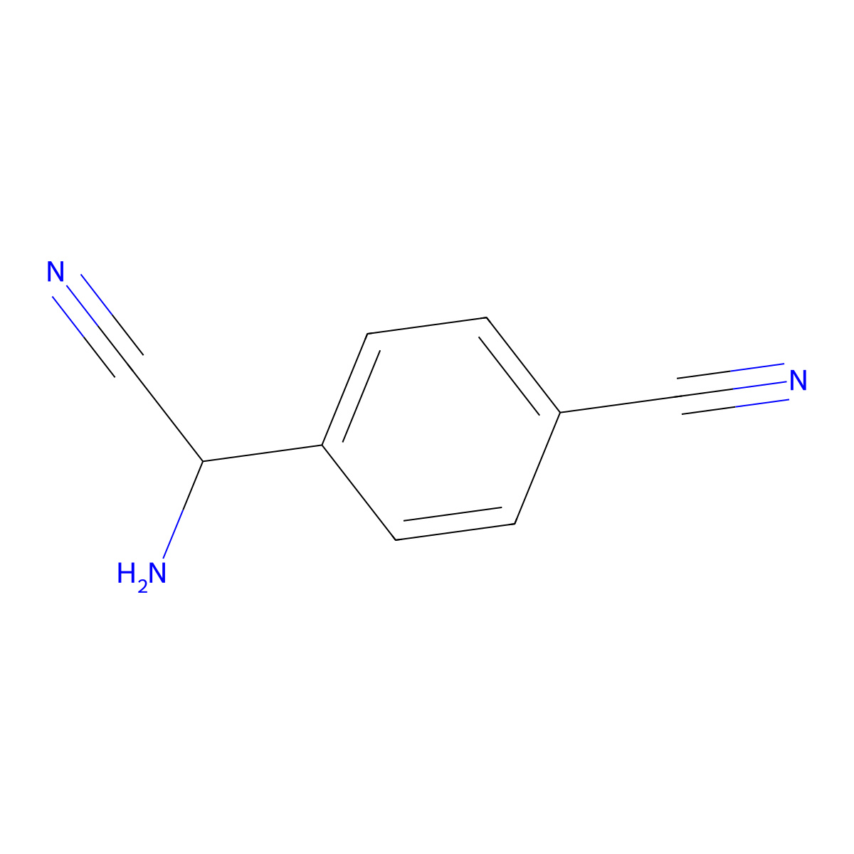4-[Amino(cyano)methyl]benzonitrile molecular structure, CAS 760130-79-8