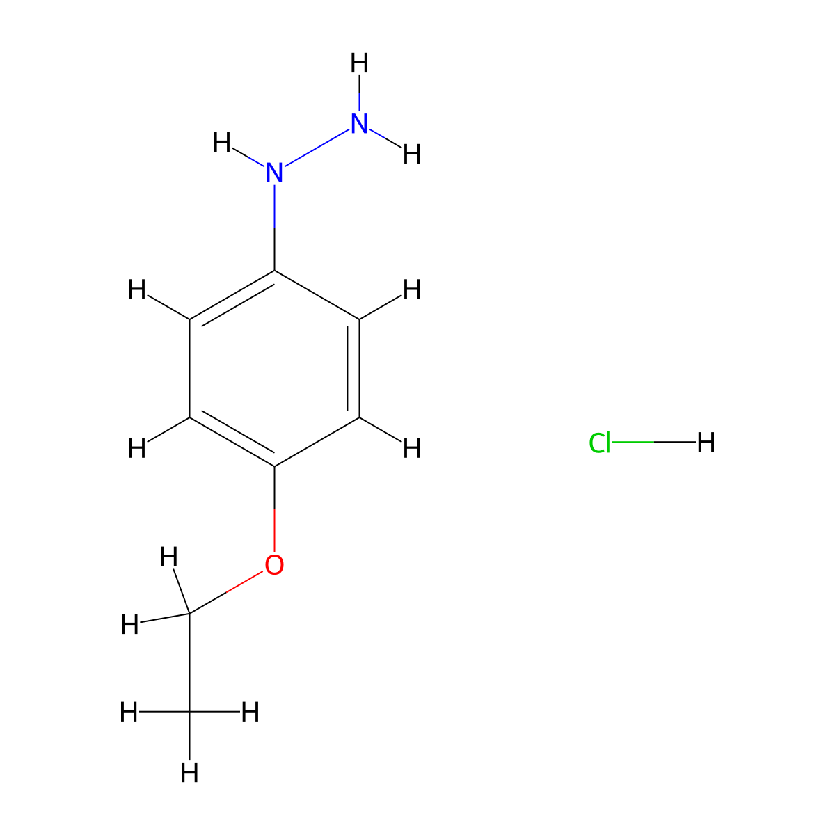 (4-Ethoxyphenyl)hydrazine hydrochloride molecular structure, CAS 76014-10-3