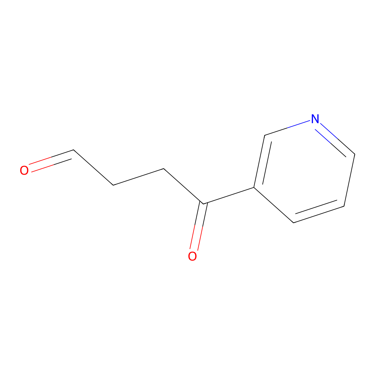 gamma-Oxo-3-pyridinebutanal molecular structure, CAS 76014-80-7