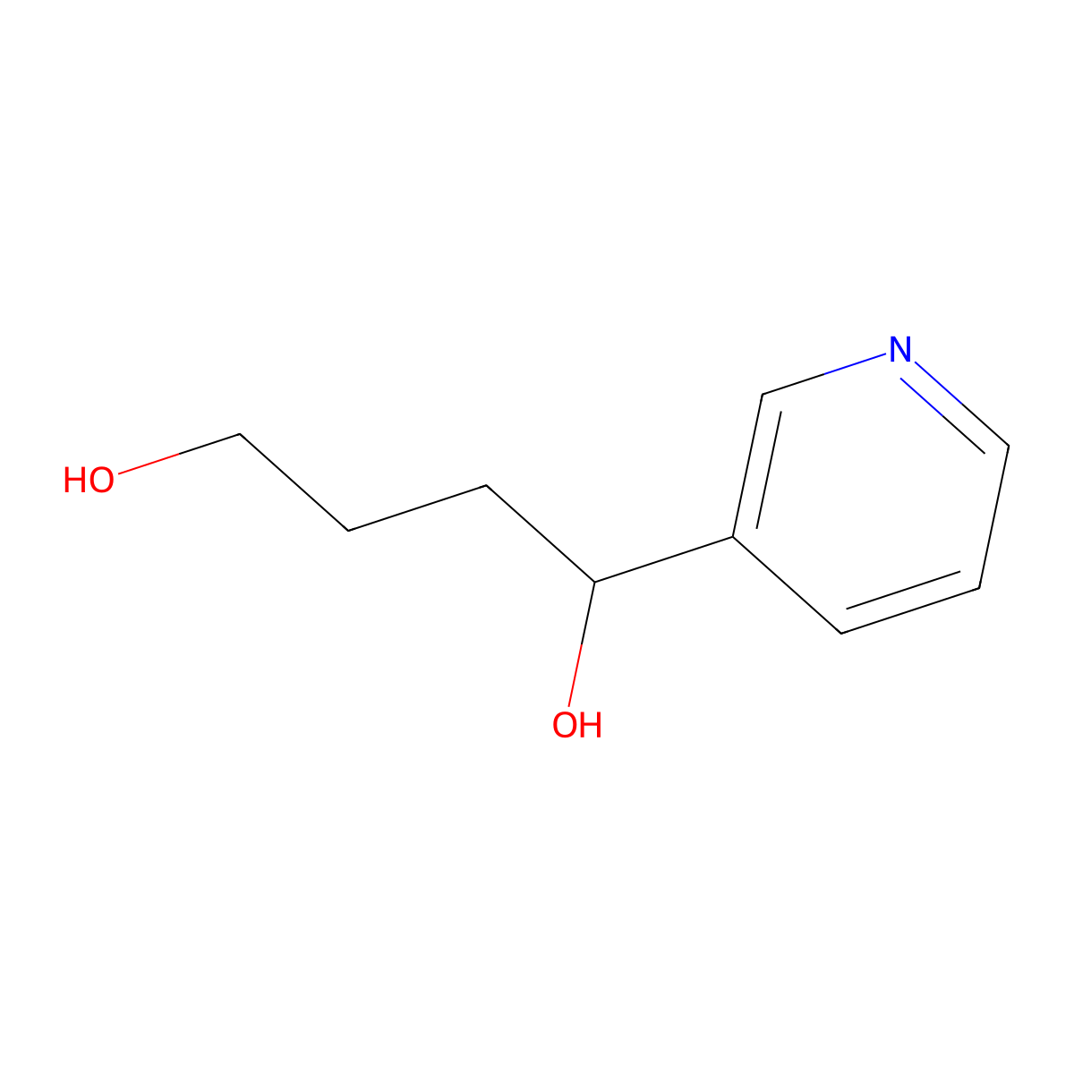 4-Hydroxy-4-(3-pyridyl)-butanol molecular structure, CAS 76014-83-0