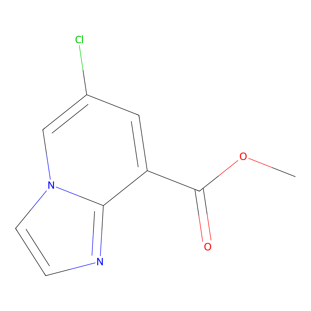 Methyl 6-chloroimidazo[1,2-a]pyridine-8-carboxylate molecular structure, CAS 760144-55-6