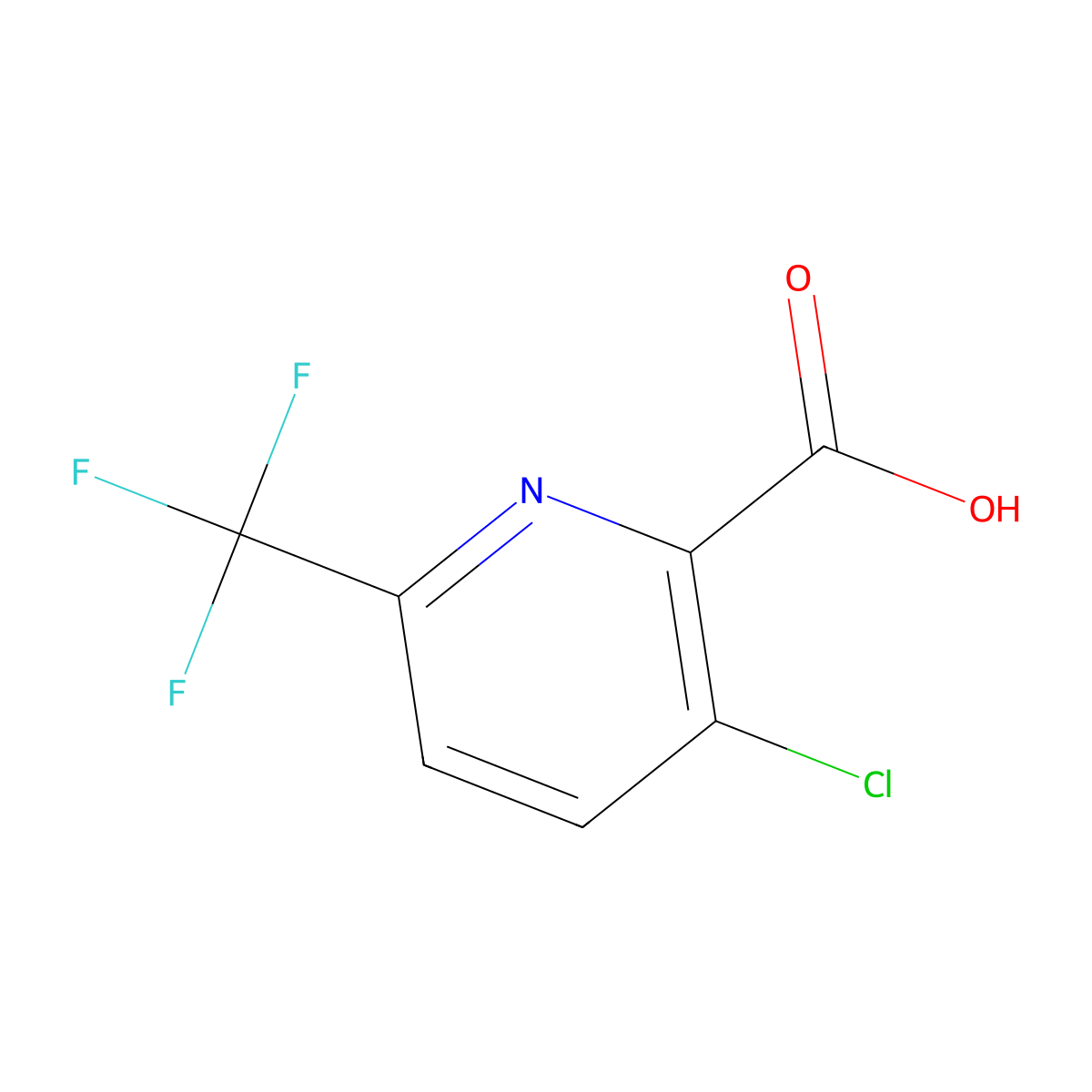3-Chloro-6-(trifluoromethyl)pyridine-2-carboxylic acid molecular structure, CAS 760147-01-1
