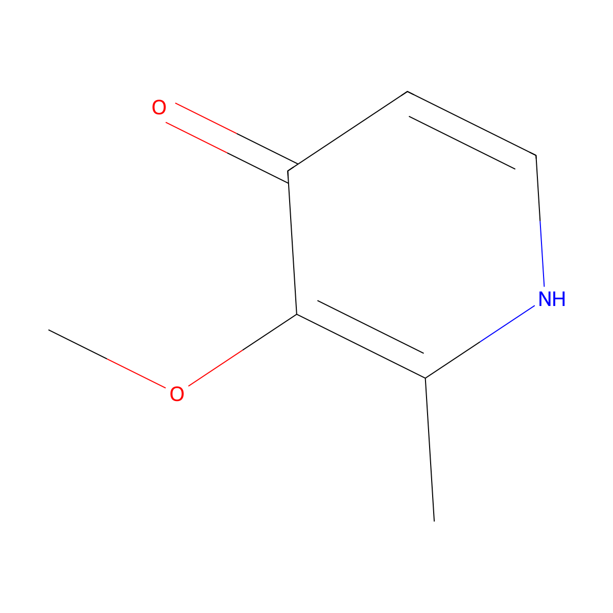 3-Methoxy-2-methyl-1H-pyridin-4-one molecular structure, CAS 76015-11-7