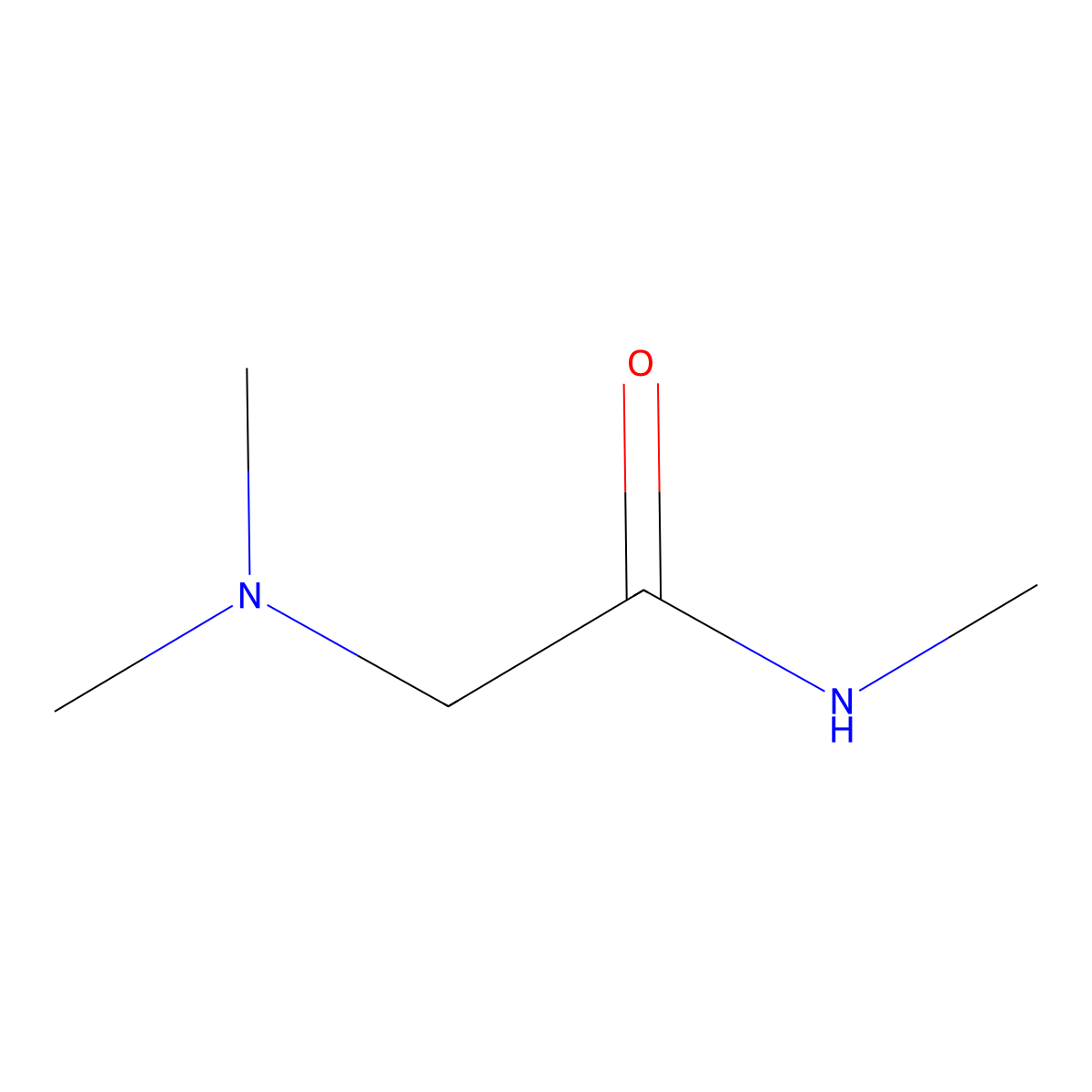 N,N~2~,N~2~-Trimethylglycinamide molecular structure, CAS 76015-17-3