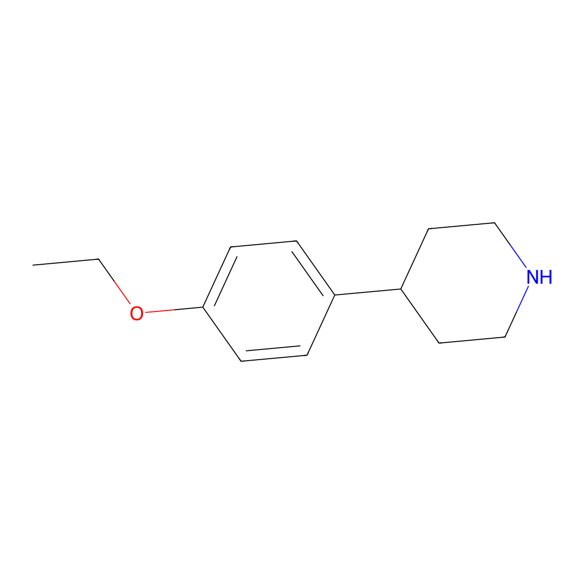 4-(4-Ethoxyphenyl)piperidine molecular structure, CAS 760150-51-4