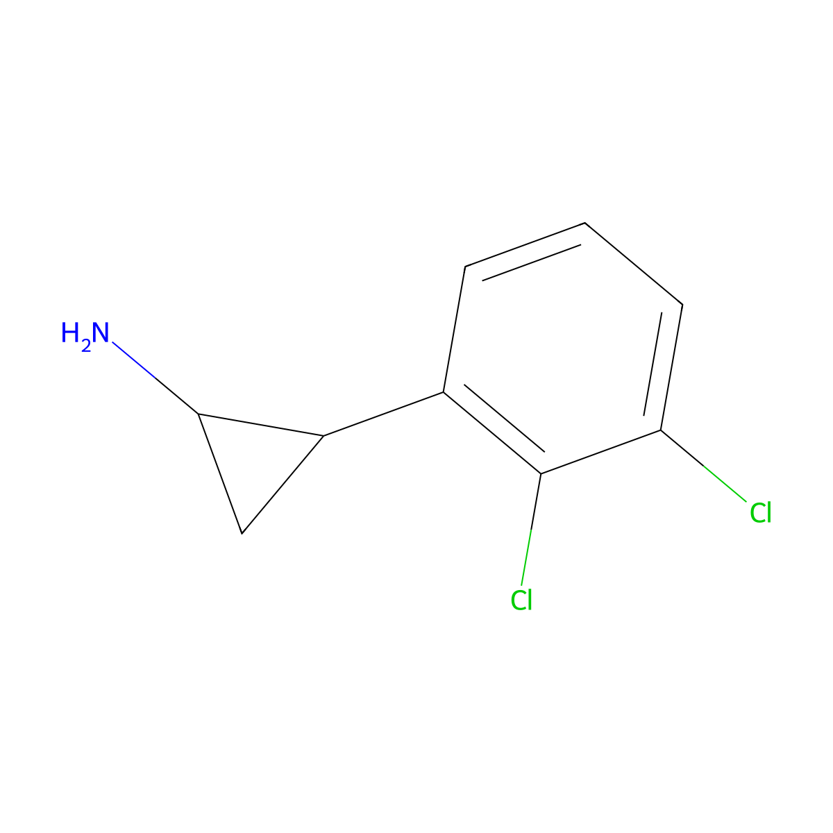 (1R,2S)-2-(2,3-Dichlorophenyl)cyclopropan-1-amine molecular structure, CAS 760151-47-1