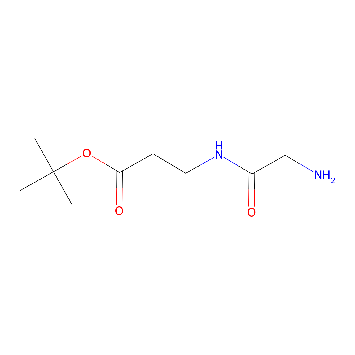 Tert-butyl 3-(2-aminoacetamido)propanoate molecular structure, CAS 760154-81-2