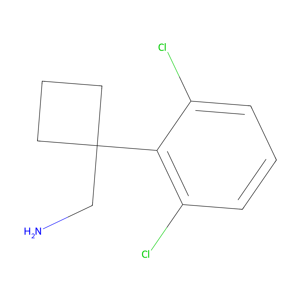[1-(2,6-Dichlorophenyl)cyclobutyl]methanamine molecular structure, CAS 760157-03-7