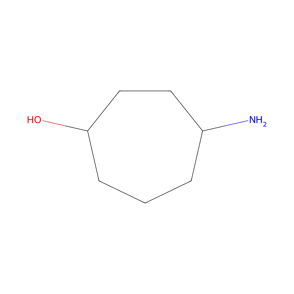 (1S,4R)-4-aminocycloheptan-1-ol molecular structure, CAS 760158-03-0