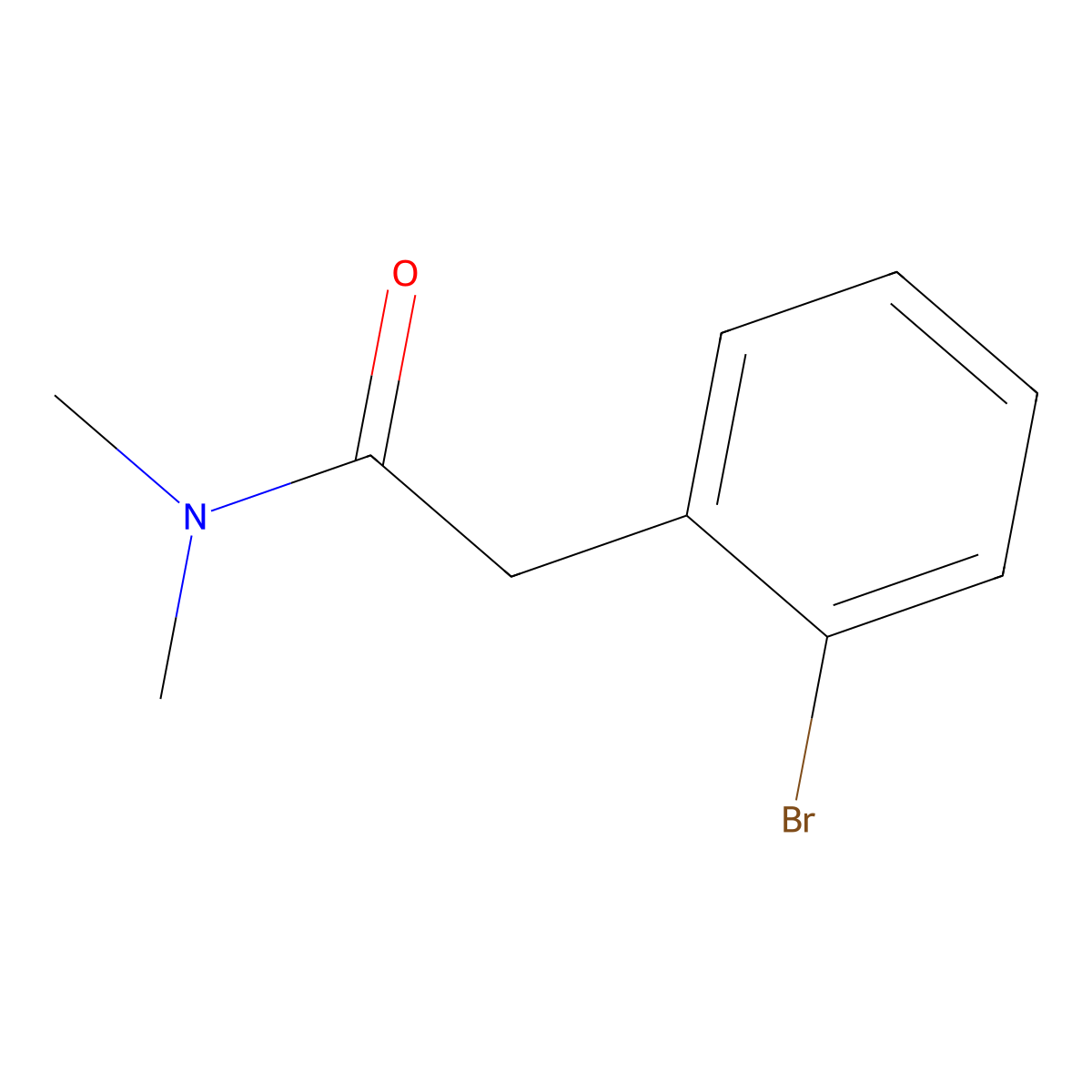 2-(2-Bromophenyl)-N,N-dimethylacetamide molecular structure, CAS 76016-35-8
