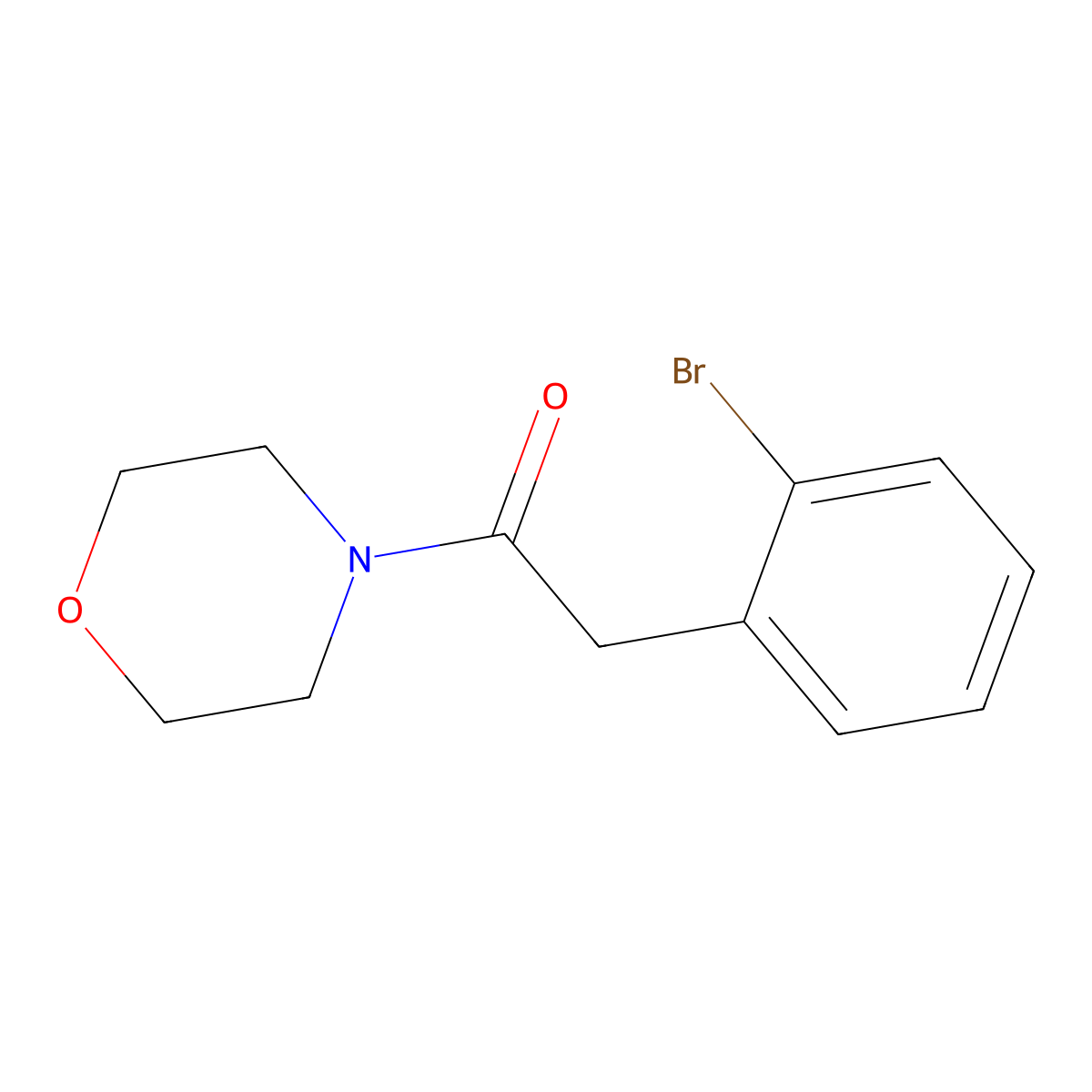 2-(2-Bromophenyl)-1-(morpholin-4-yl)ethan-1-one molecular structure, CAS 76016-38-1