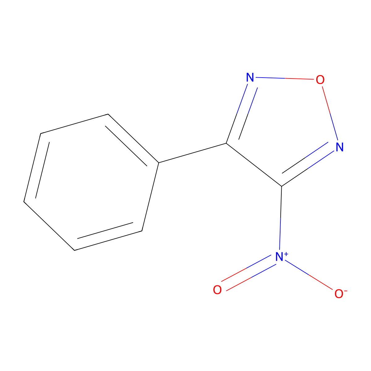 Furazan, nitrophenyl- molecular structure, CAS 76016-68-7