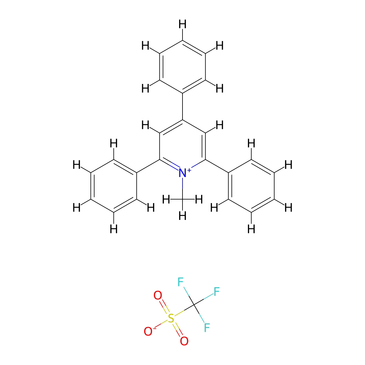 1-Methyl-2,4,6-triphenylpyridin-1-ium trifluoromethanesulfonate molecular structure, CAS 76016-86-9