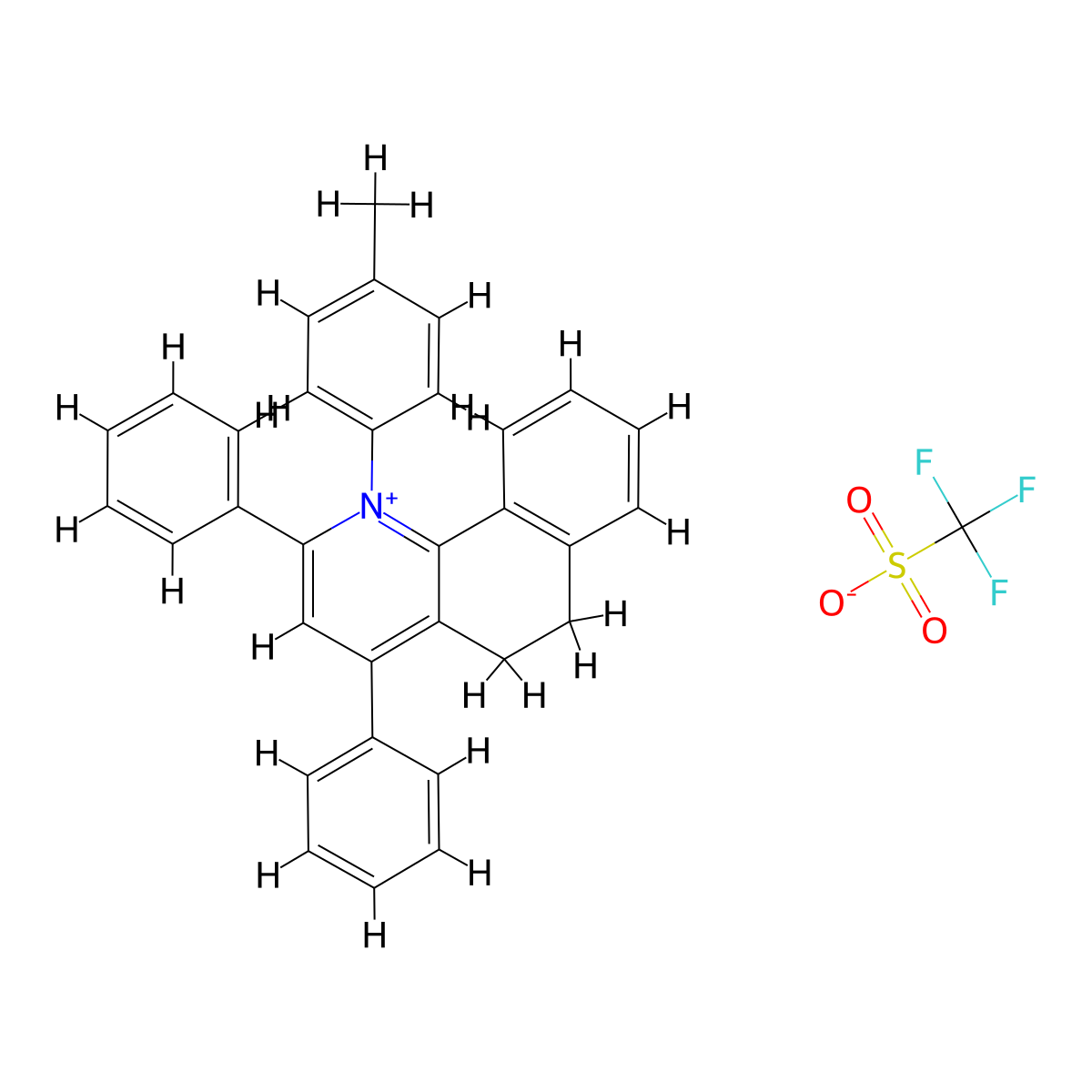 1-(4-Methylphenyl)-2,4-diphenyl-5,6-dihydro benzo[h]quinolinium trifluoromethanesulfonate molecular structure, CAS 76017-55-5