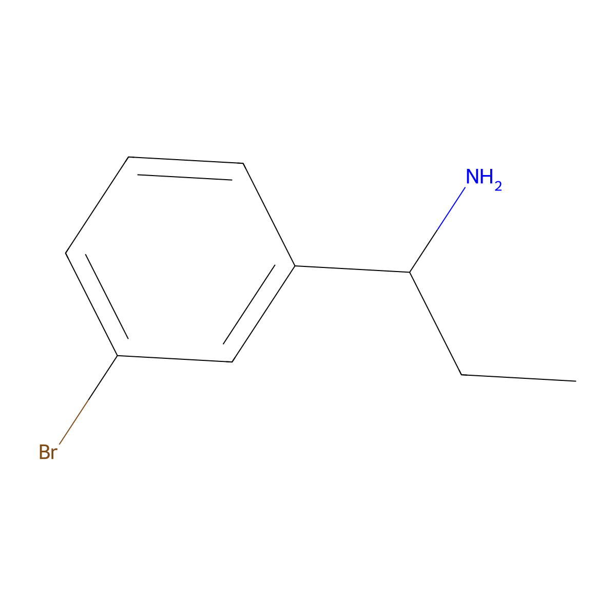 (S)-1-(3-Bromophenyl)propan-1-amine molecular structure, CAS 760171-71-9