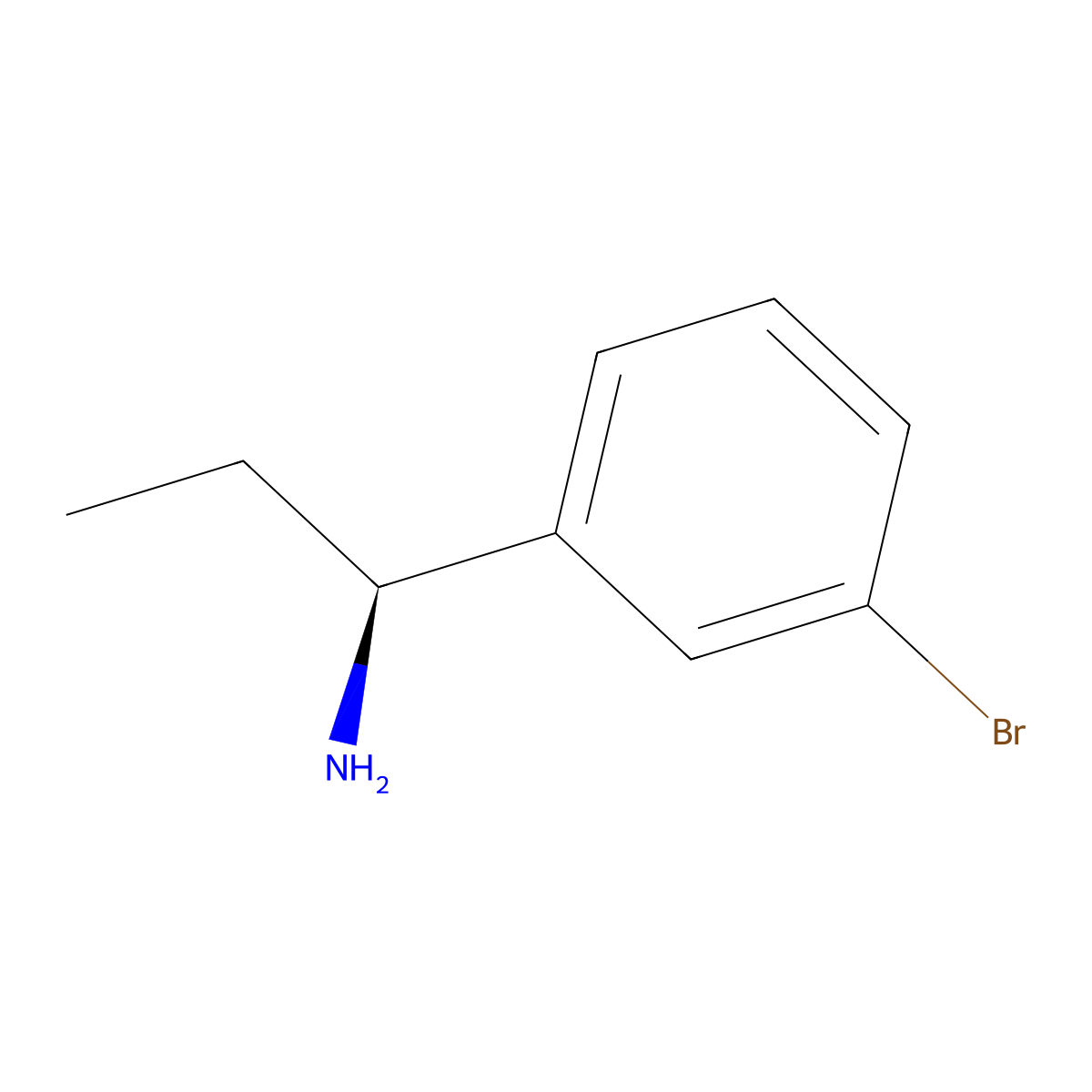 (S)-1-(3-Bromophenyl)propan-1-amine molecular structure, CAS 760171-71-9