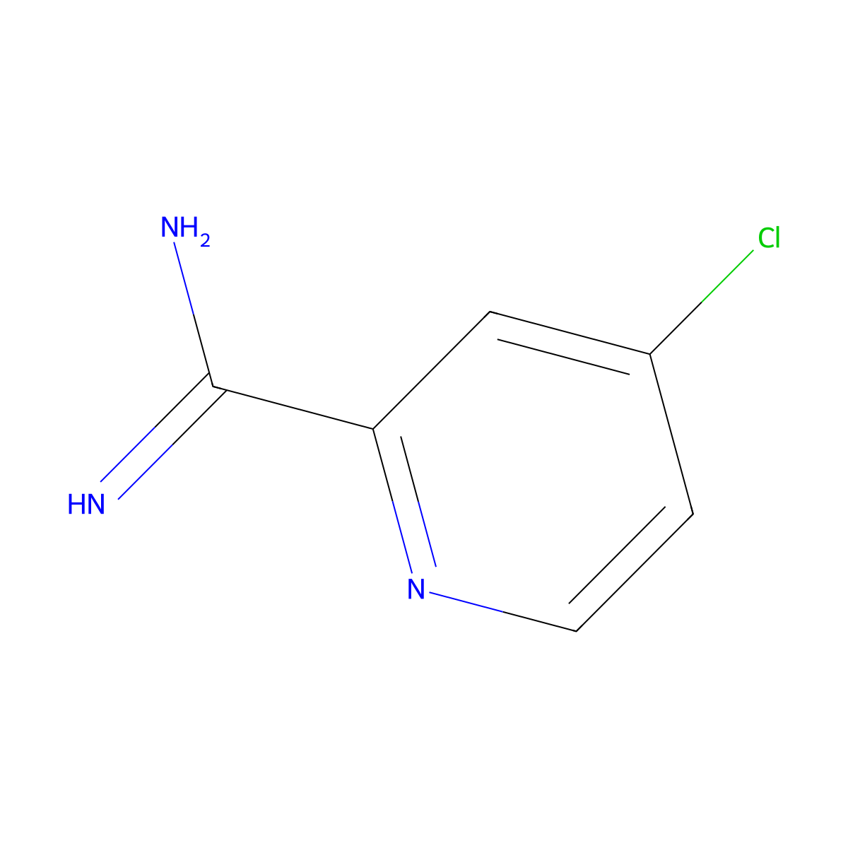 4-Chloropicolinimidamide molecular structure, CAS 760173-28-2