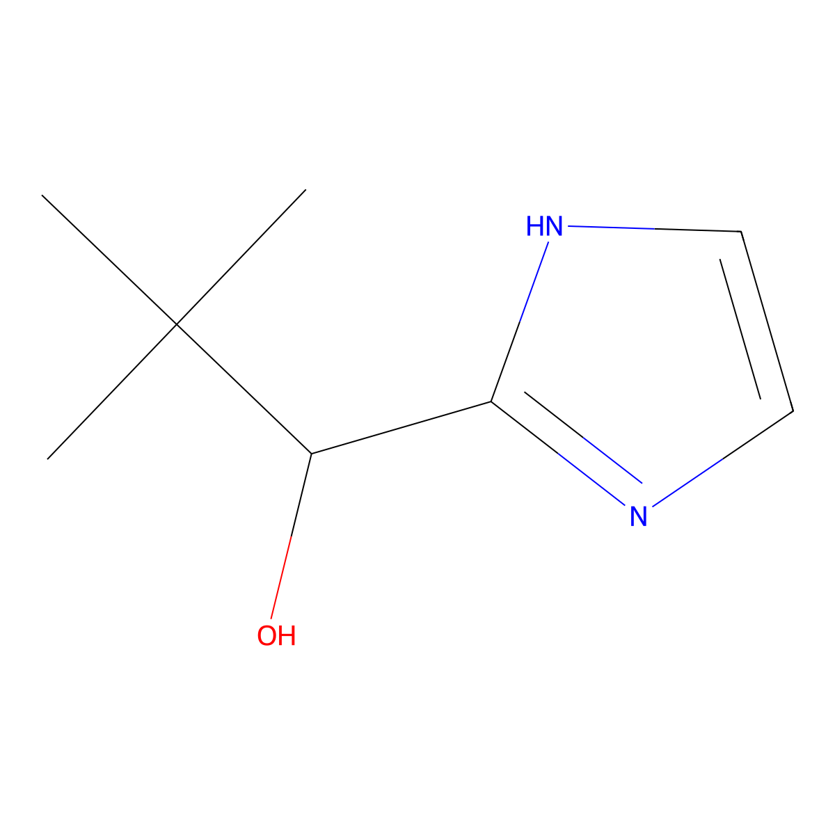 1-(1H-imidazol-2-yl)-2,2-dimethylpropan-1-ol molecular structure, CAS 760177-75-1