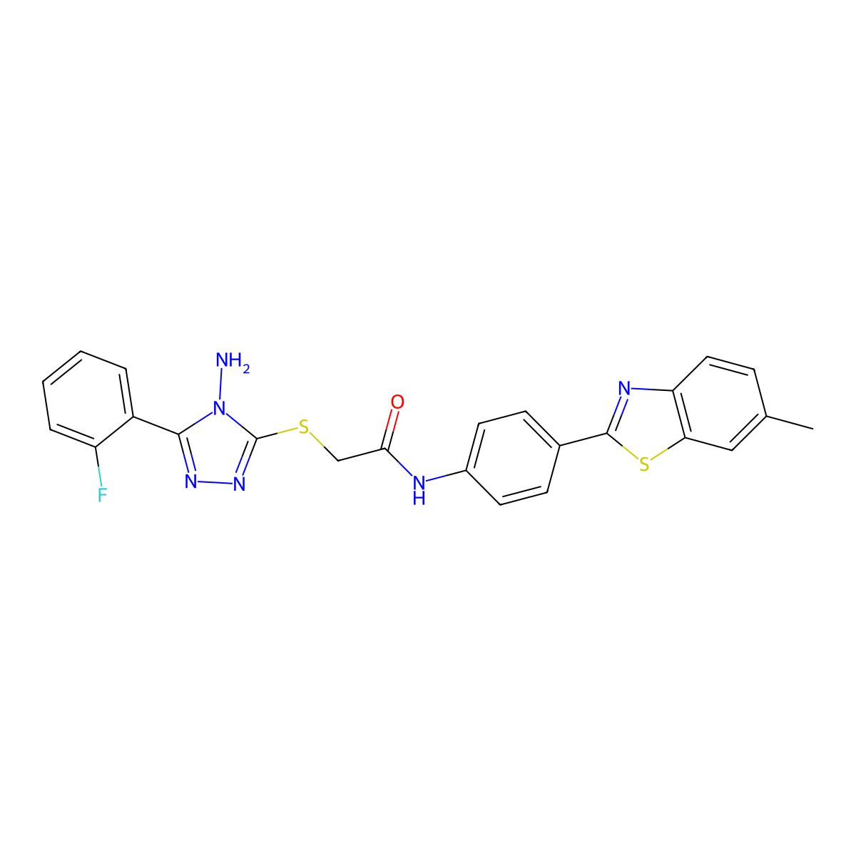 C24H19FN6OS2 molecular structure, CAS 760180-55-0