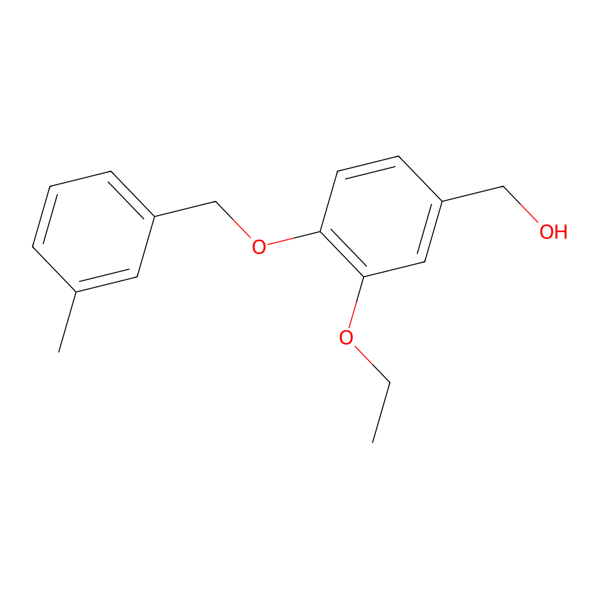 3-Ethoxy-4-[(3-methylphenyl)methoxy]benzenemethanol molecular structure, CAS 760180-97-0