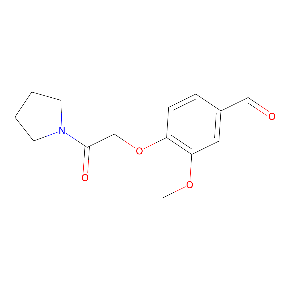 3-Methoxy-4-[2-oxo-2-(pyrrolidin-1-yl)ethoxy]benzaldehyde molecular structure, CAS 760183-53-7