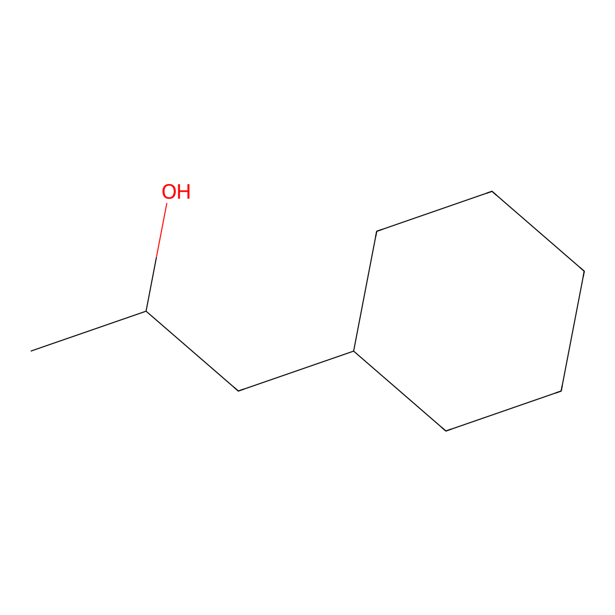alpha-Methylcyclohexaneethanol molecular structure, CAS 76019-86-8