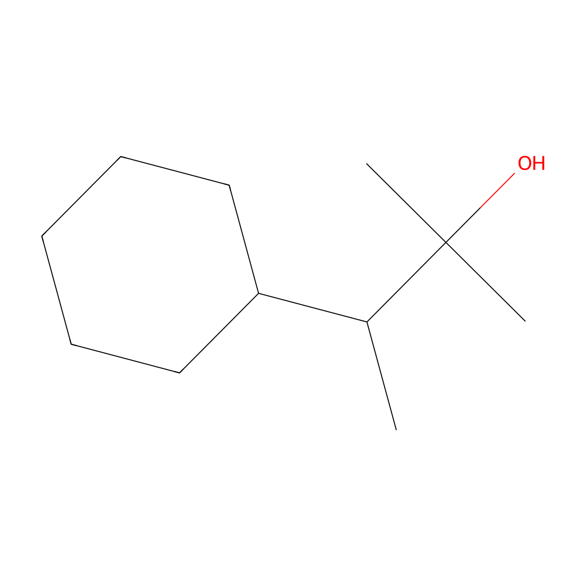 3-Cyclohexyl-2-methylbutan-2-ol molecular structure, CAS 76019-89-1
