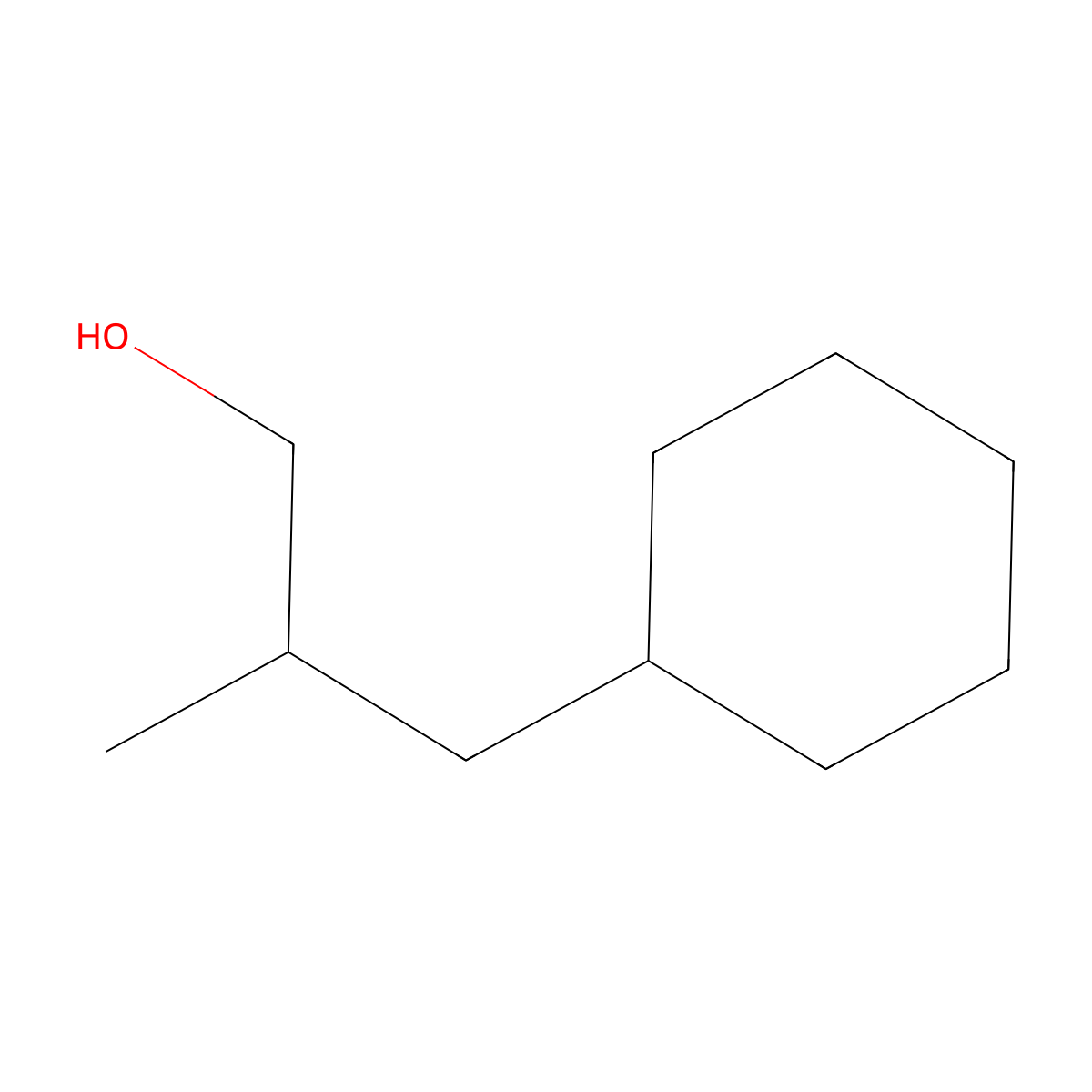 3-Cyclohexyl-2-methylpropan-1-ol molecular structure, CAS 76019-90-4